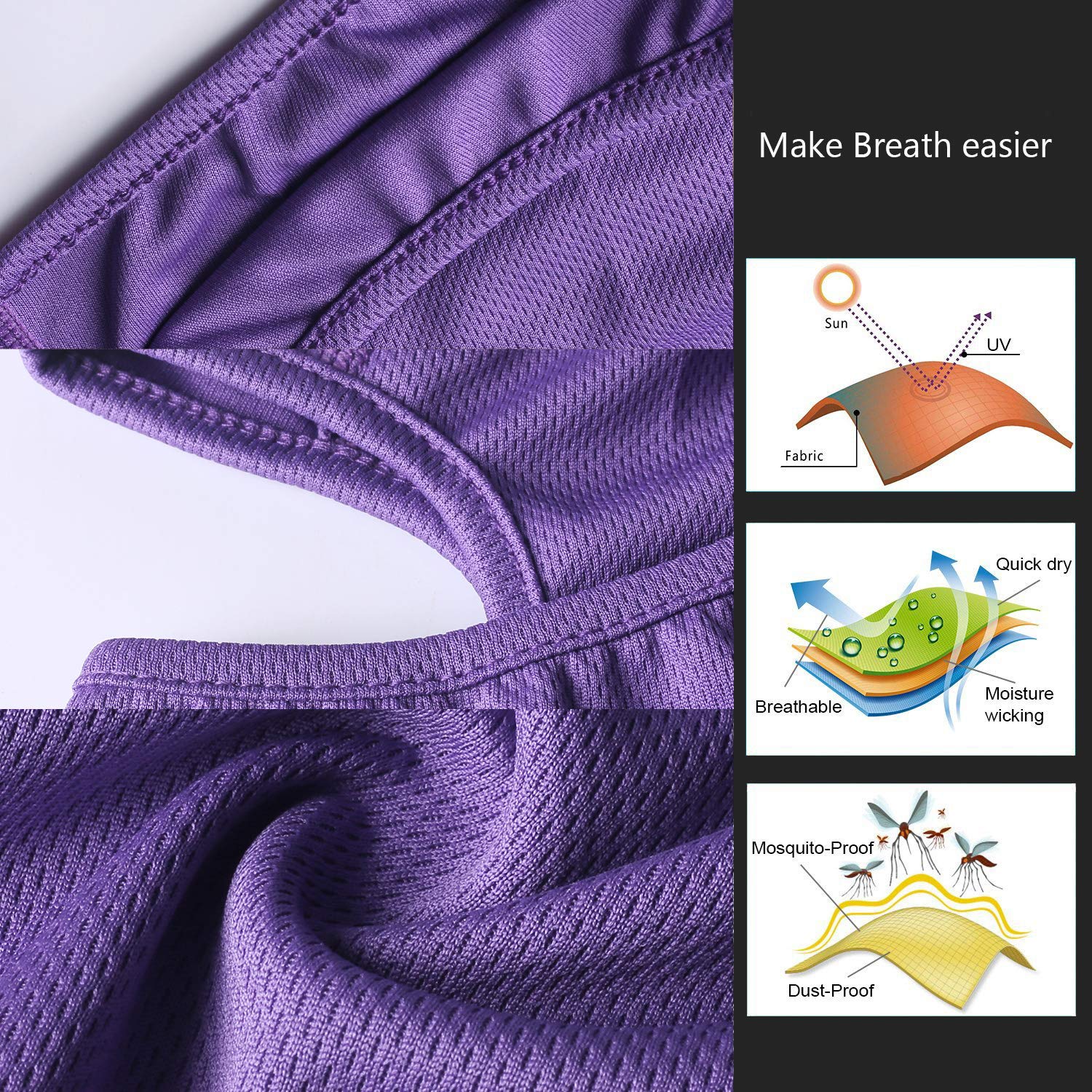 [1 PC] Face Mask Adjustable Windproof UV Protection Hood