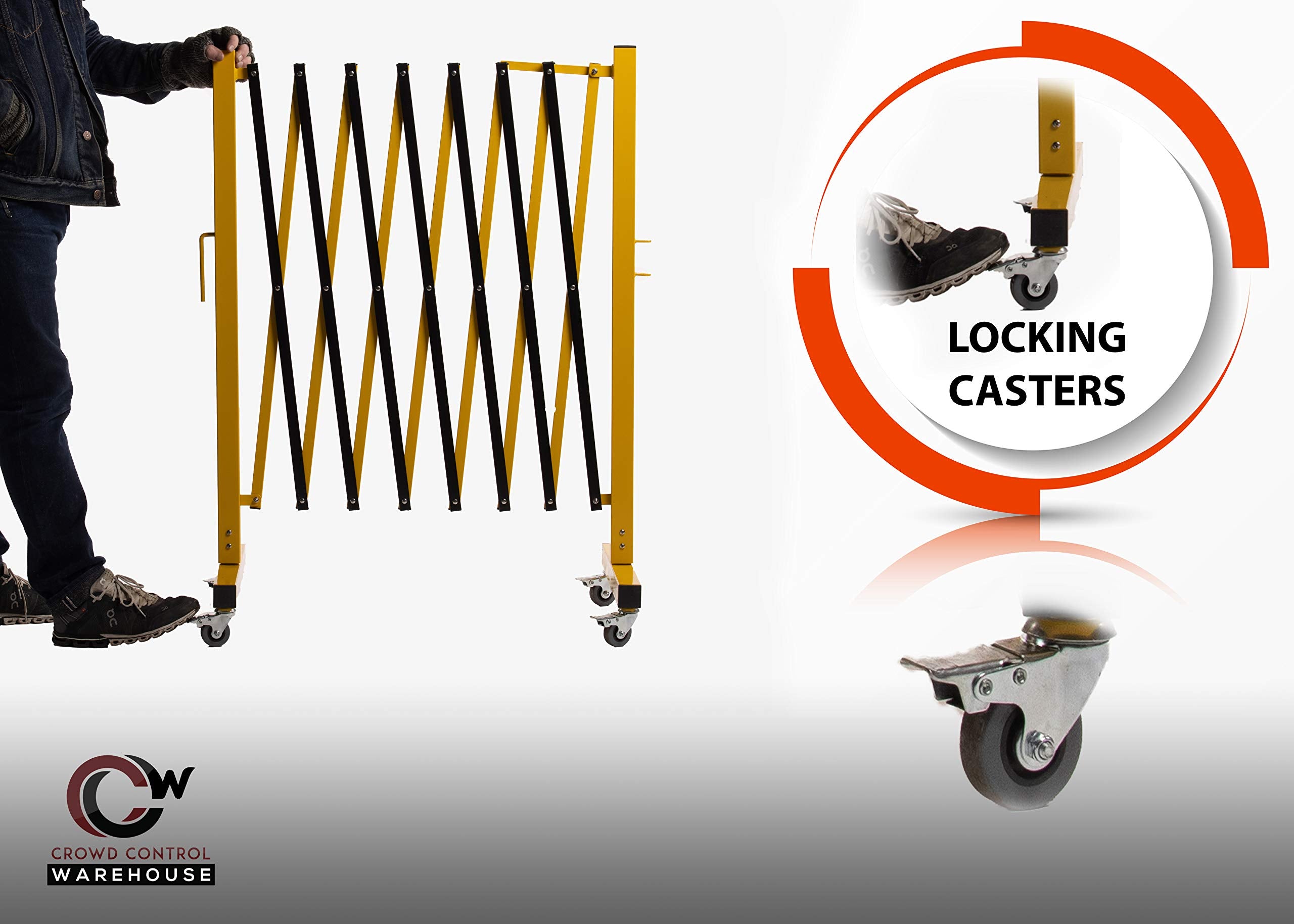 [1 PC] Industrial Expandable Metal Barricade, 11 & 16 Feet