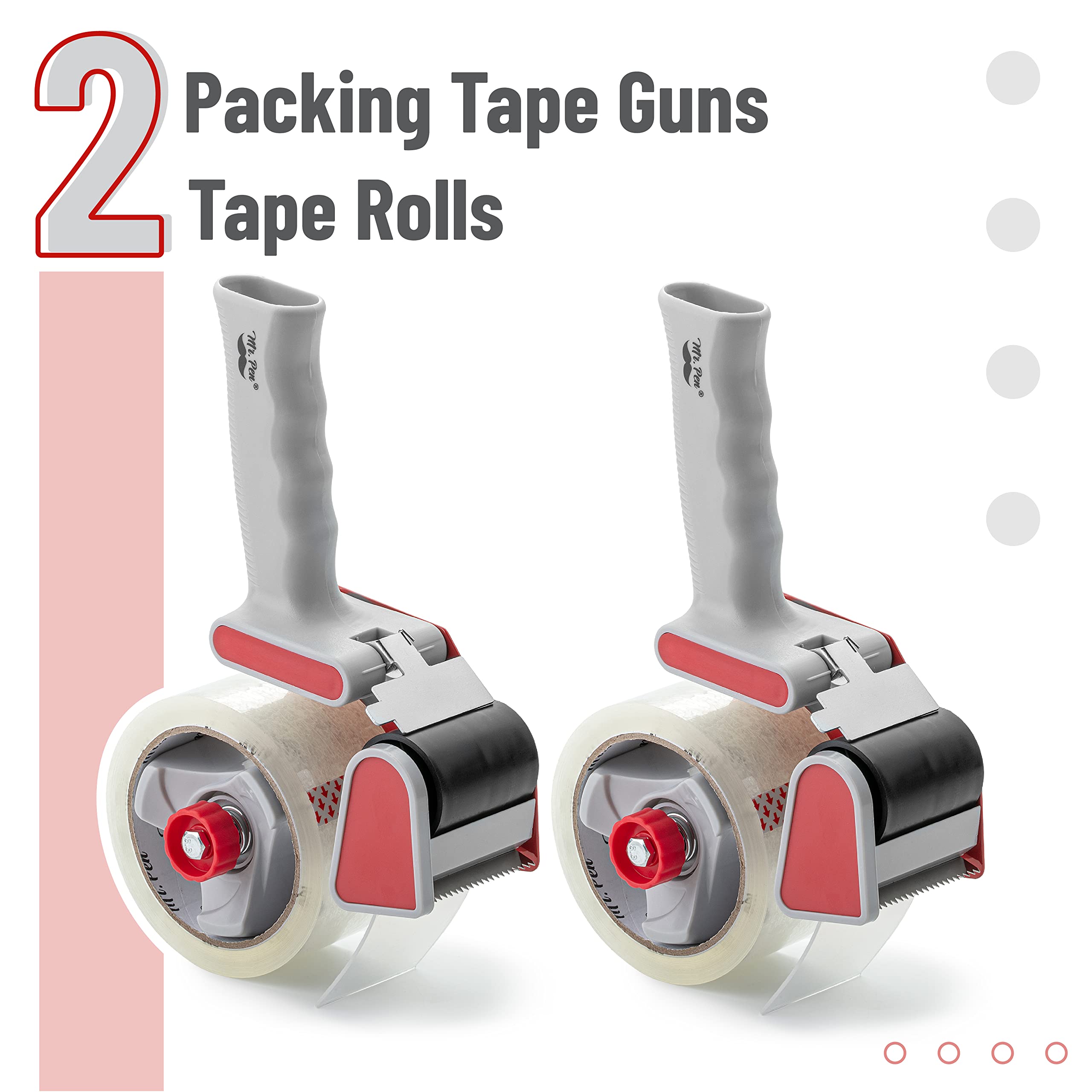 Packing Tape Dispenser Gun, Tape Gun with a 2 Inch Roll of Tape
