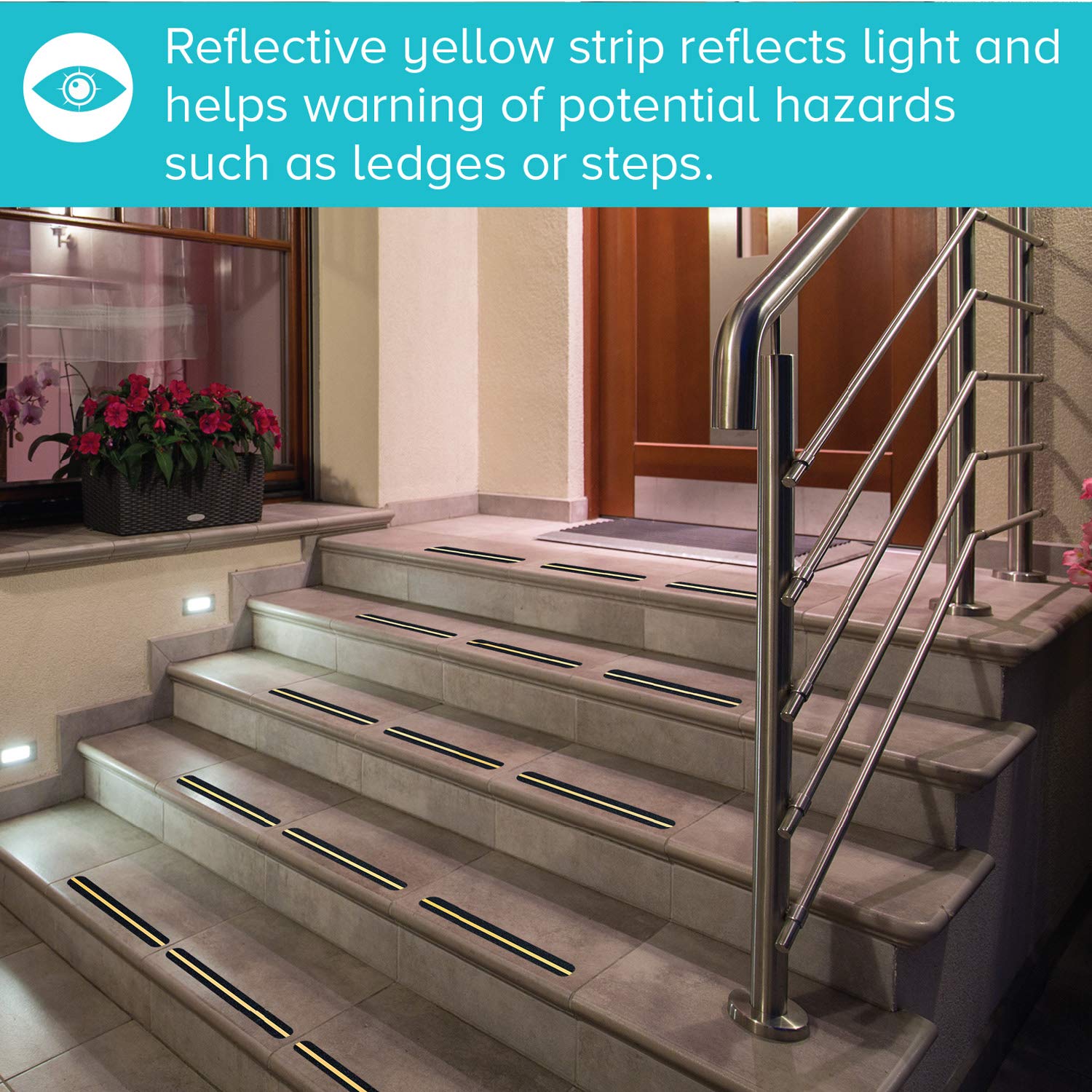 [12 Packs] Anti Slip Traction Treads Black, 2" X 12", Best Grip Tape, 80 Grit