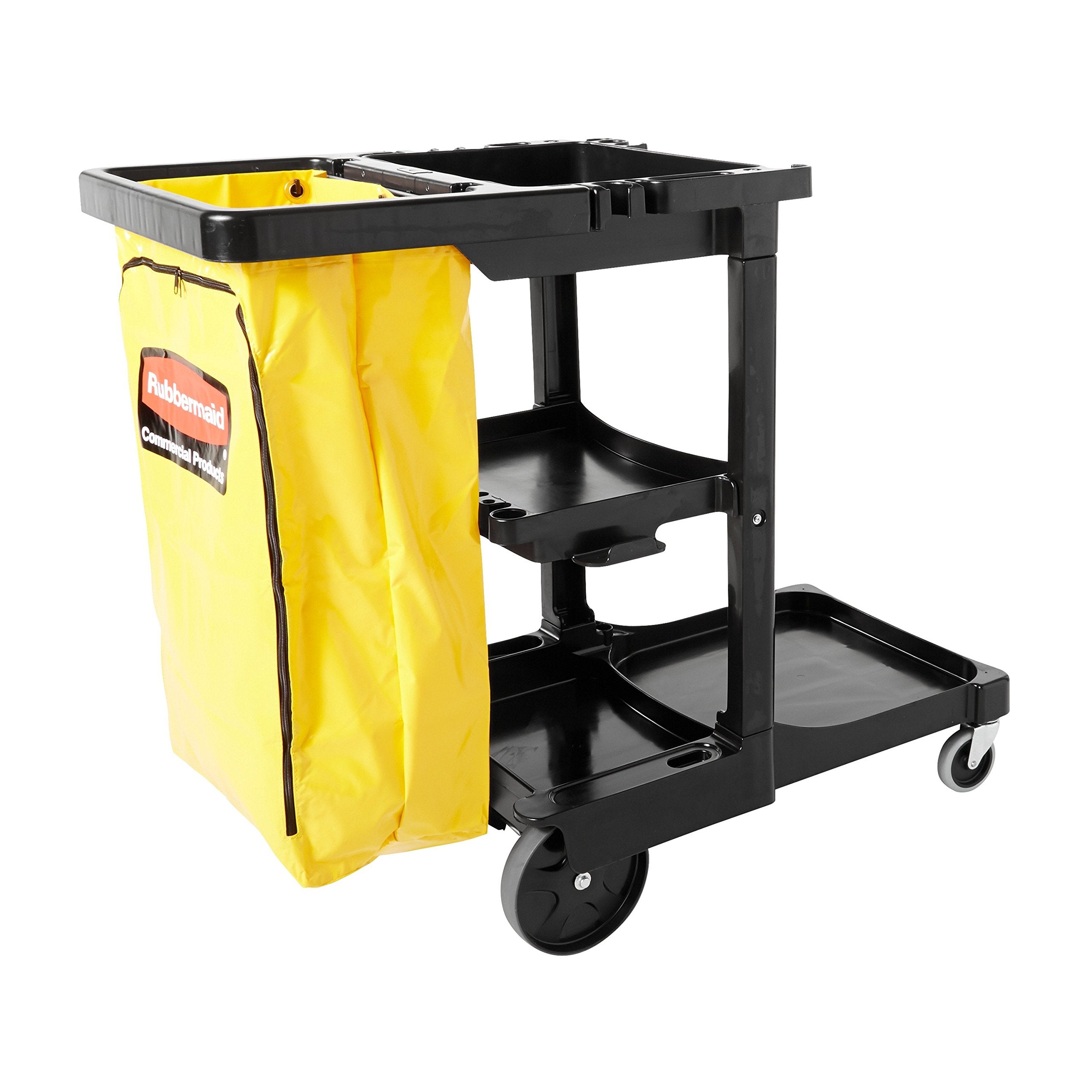 Commercial Traditional Janitorial 3-Shelf Cleaning Cart