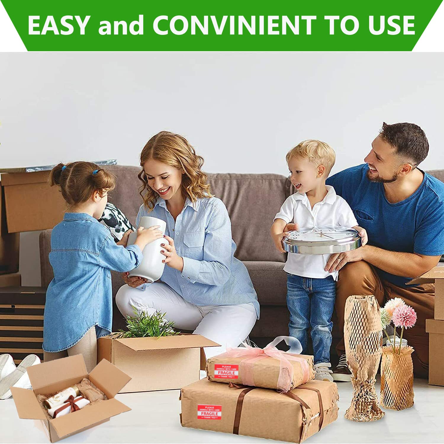 Packing Paper Wrap 12"x200' Recycled Cushioning Wrapping Roll Eco Friendly