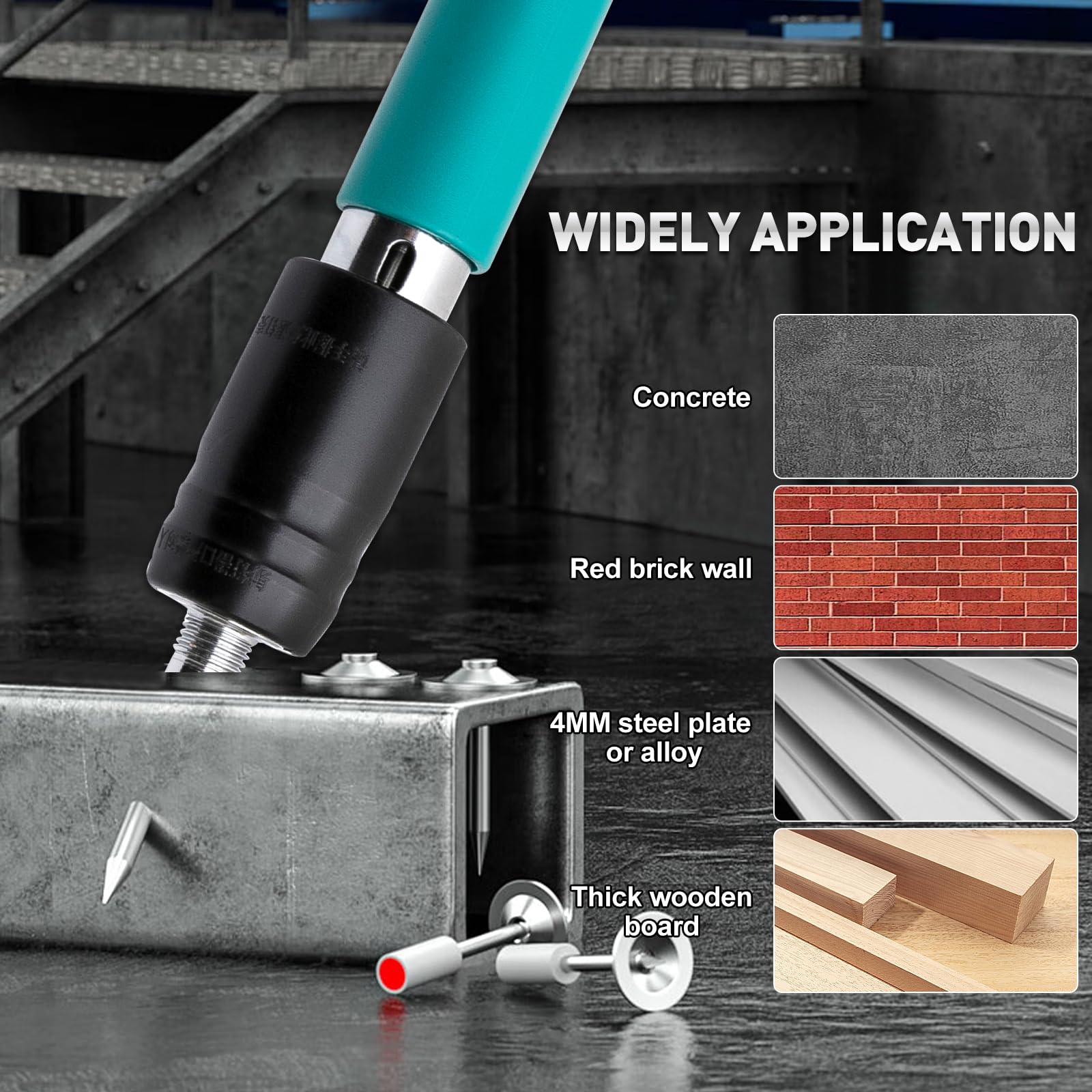 Manual Nail Gun Kits with 50 Pcs Nails, 4 Gears Power Adjustable