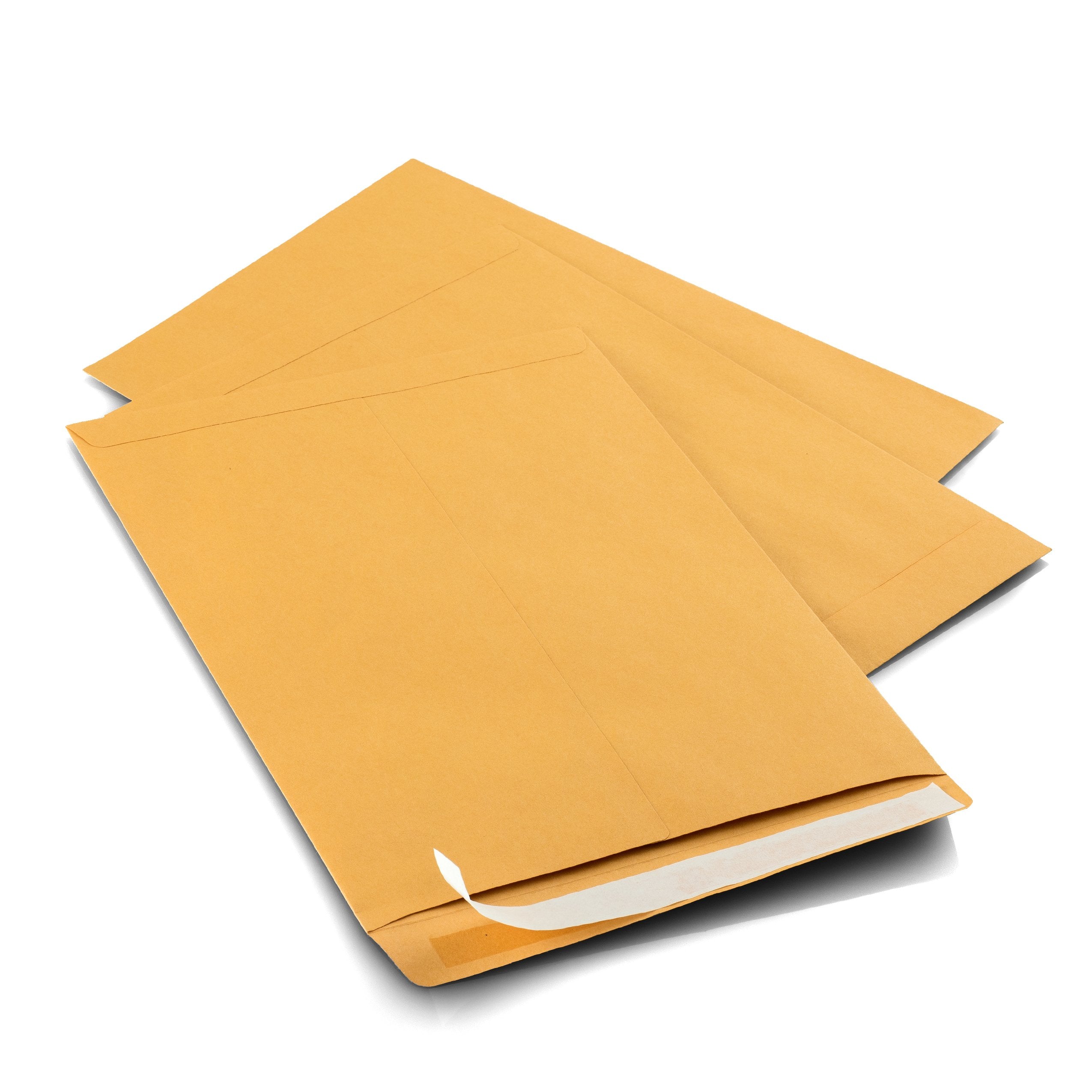 [100 Pack] 9 X 12 Self-Seal Brown Kraft Catalog Mailing Envelopes - 28lb