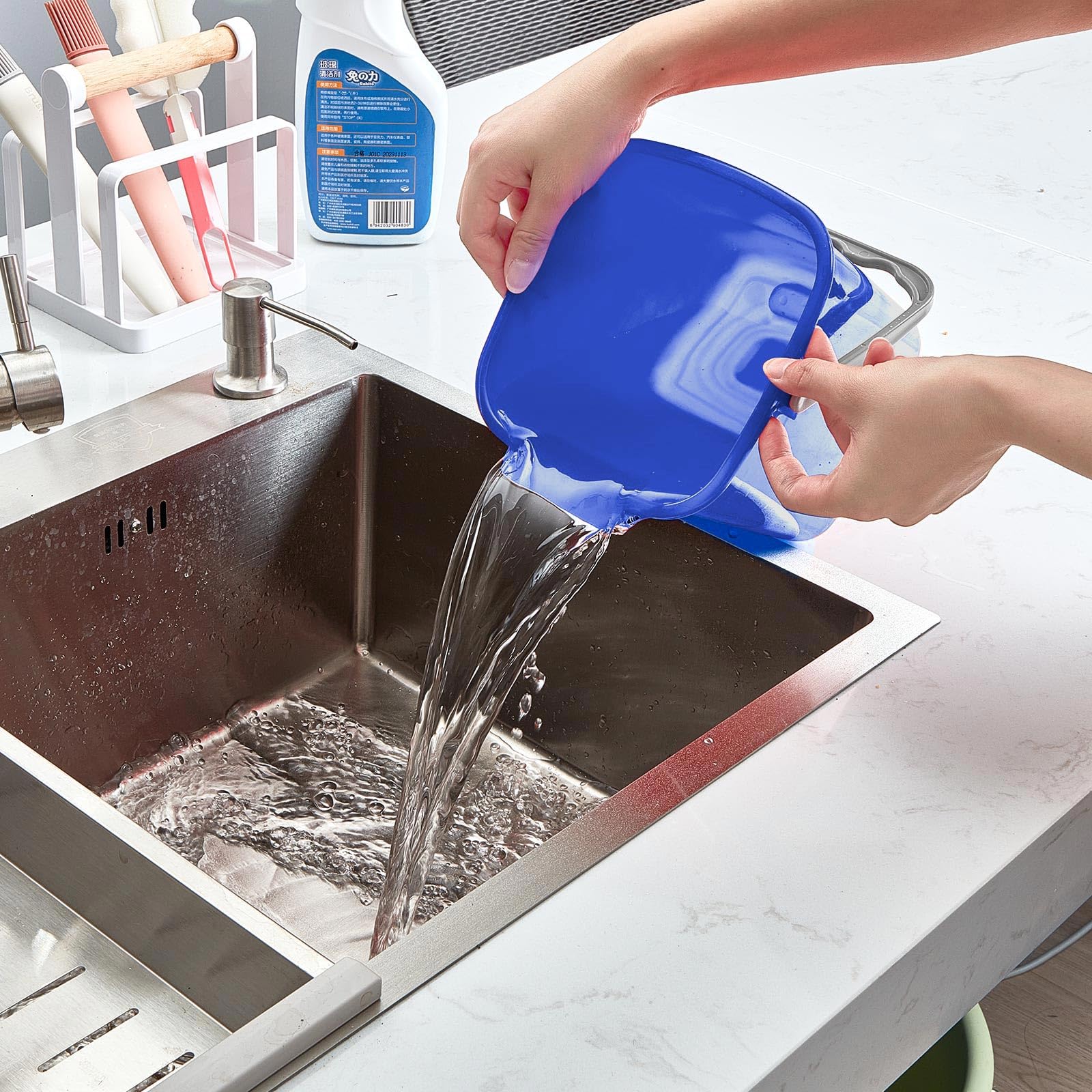 8 Pcs Sanitizing Bucket 3 Quart Cleaning Bucket (8 PCS)