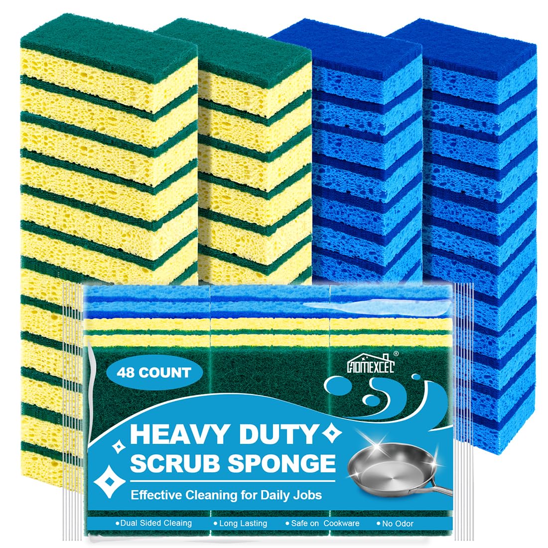 Heavy Duty Scrub Sponges Kitchen 12pcs/24pcs