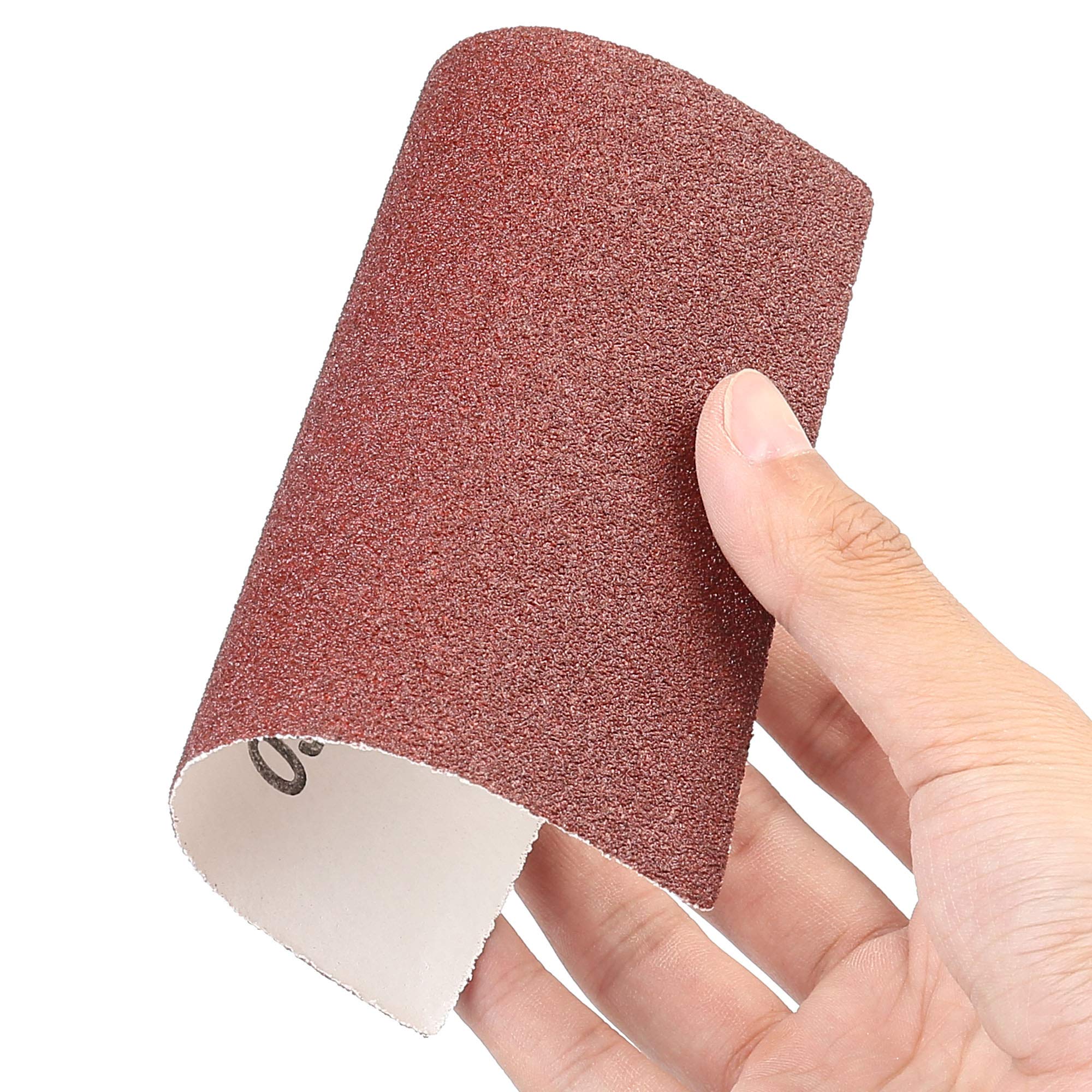1/4 Sheet Sandpaper for Palm Sander, 50PCS, Plain Backing Sand Paper, 5.5”x 4.5”