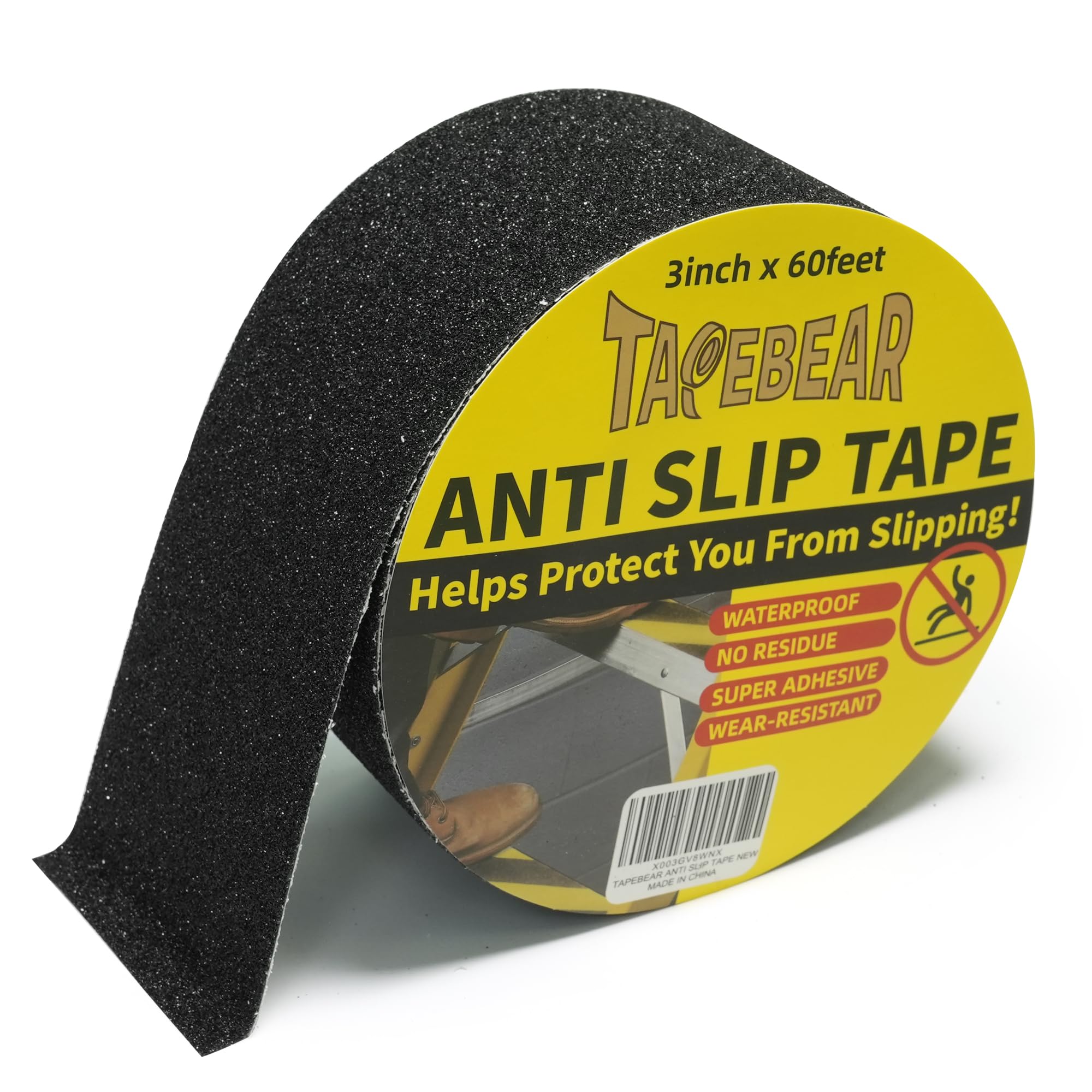 [1 Roll] Anti-Slip Safety Tape for Indoor/Outdoor, Compatible with Plastic, Wood, Ceramic, Glass, Metal