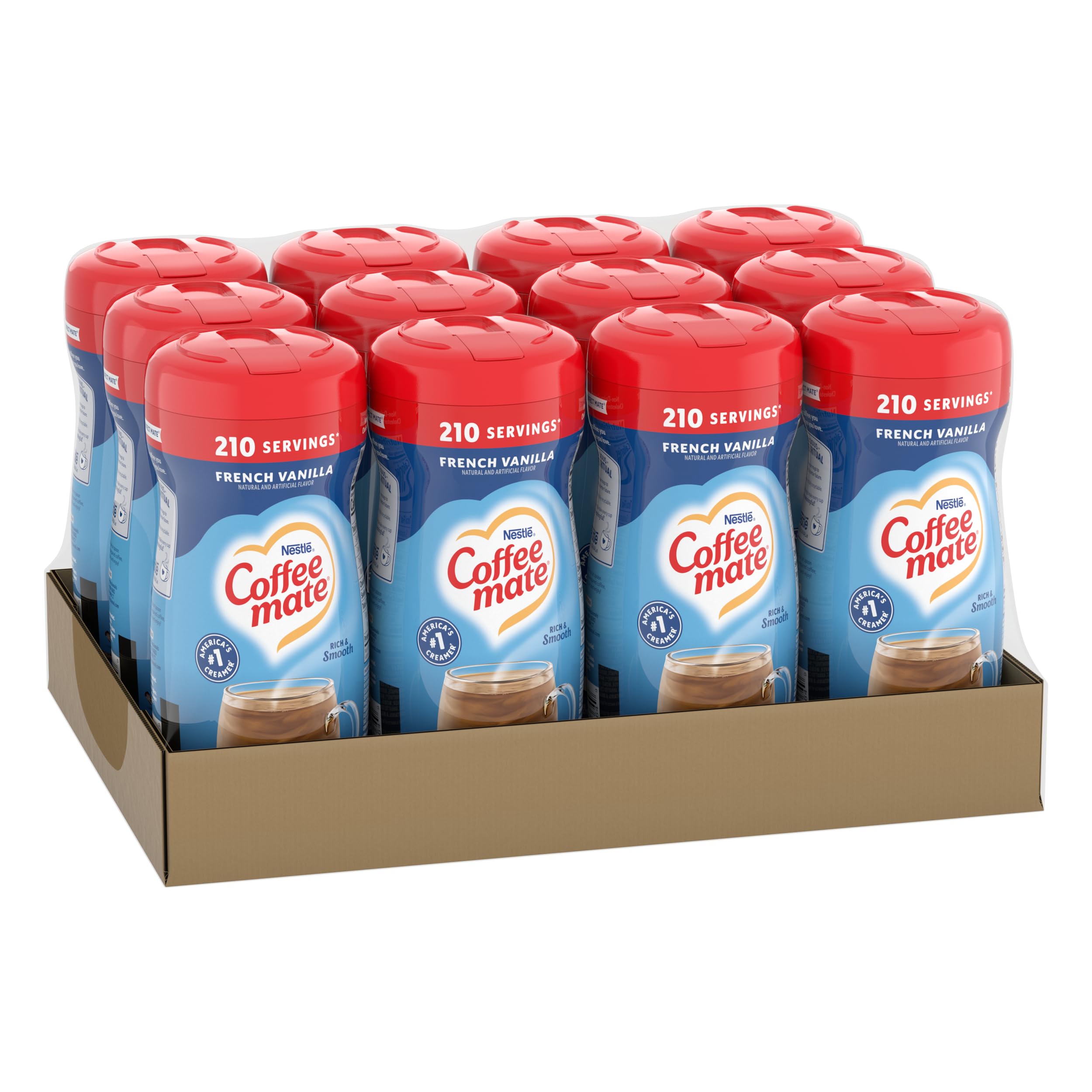 [12 Packs] Nestle Coffee Mate Creamer, Non Dairy Powder Creamer, 15 Ounces