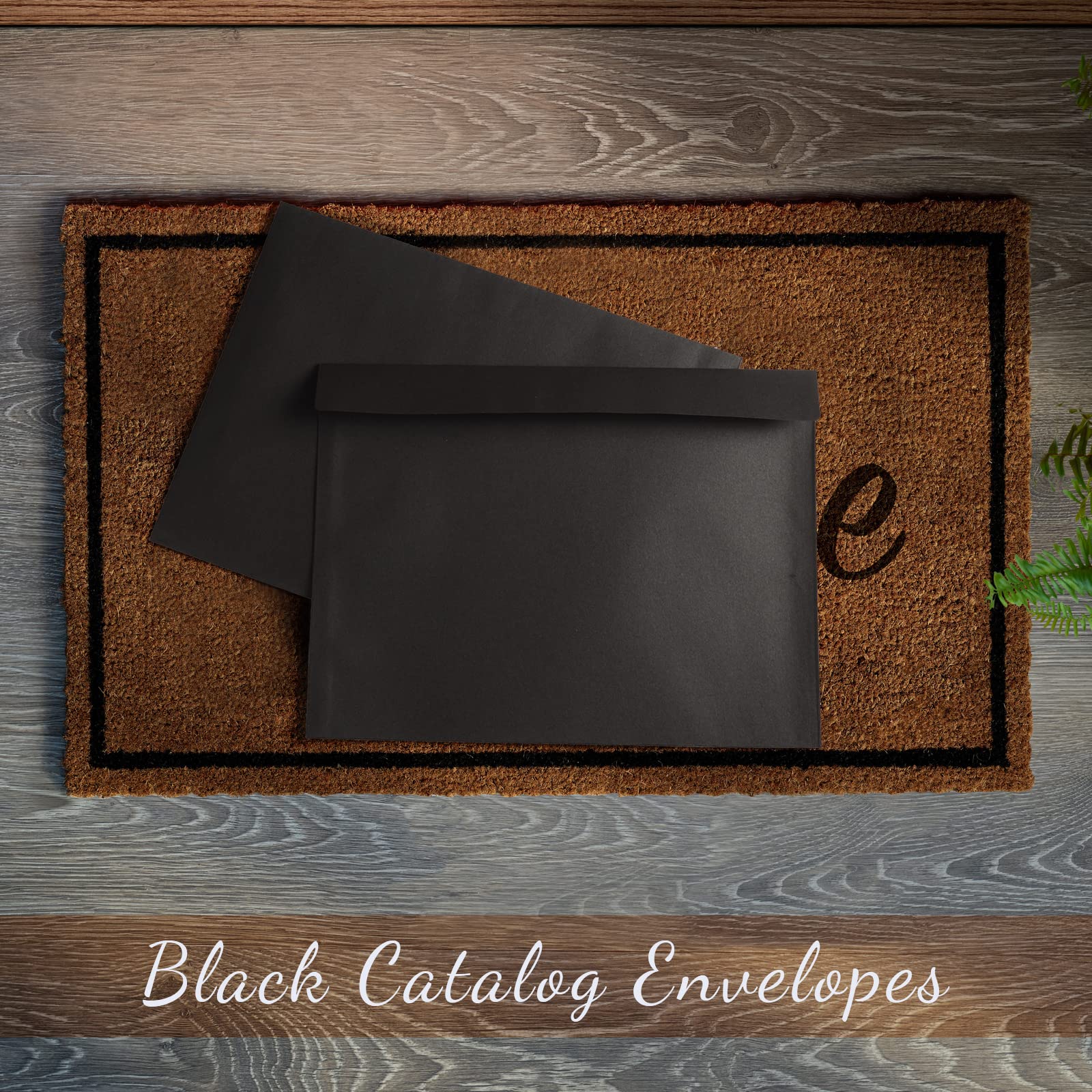 [100 Pack] Booklet Envelopes 9 x 12 Open End Envelope 80 lb 120gsm (Black & Navy Blue)
