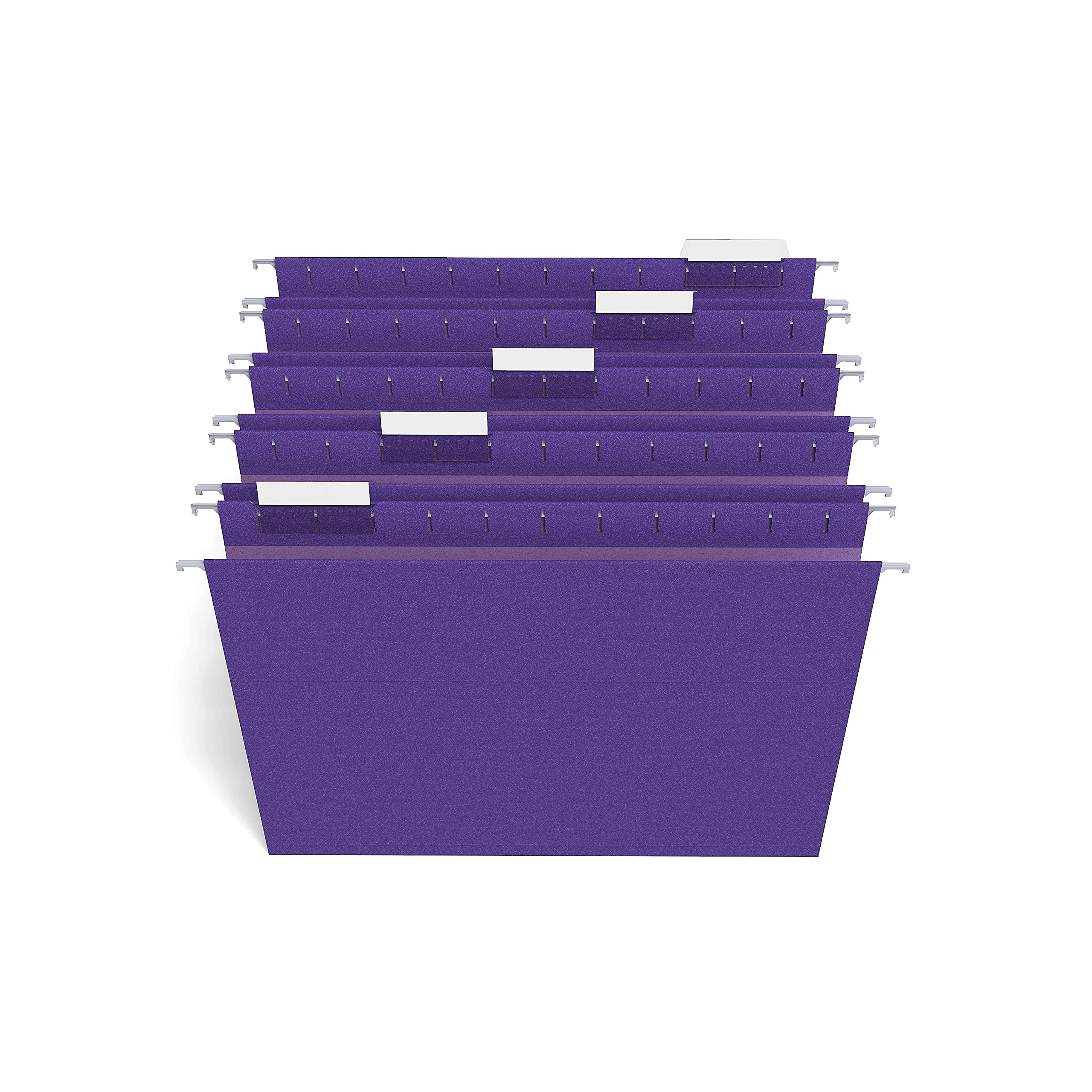 [25 Pack] Staples 419200 Hanging File Folders 5 Tab Letter Size Purple 25/Box (419200)