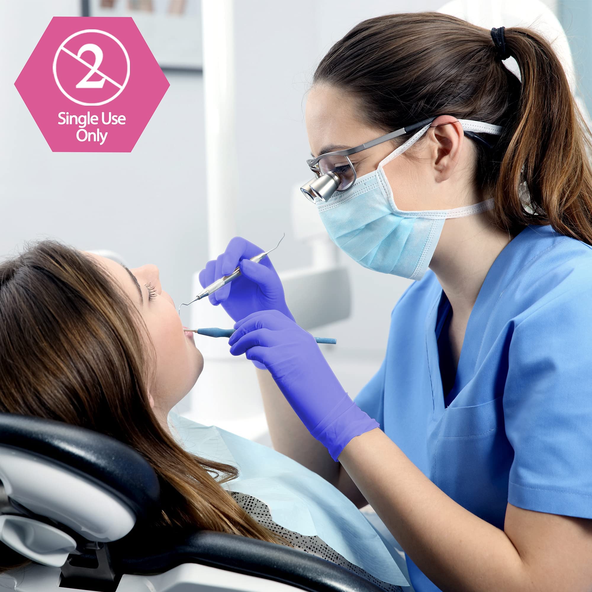 [100 / 1000 PCS] MedPride Powder-Free Nitrile Exam Gloves