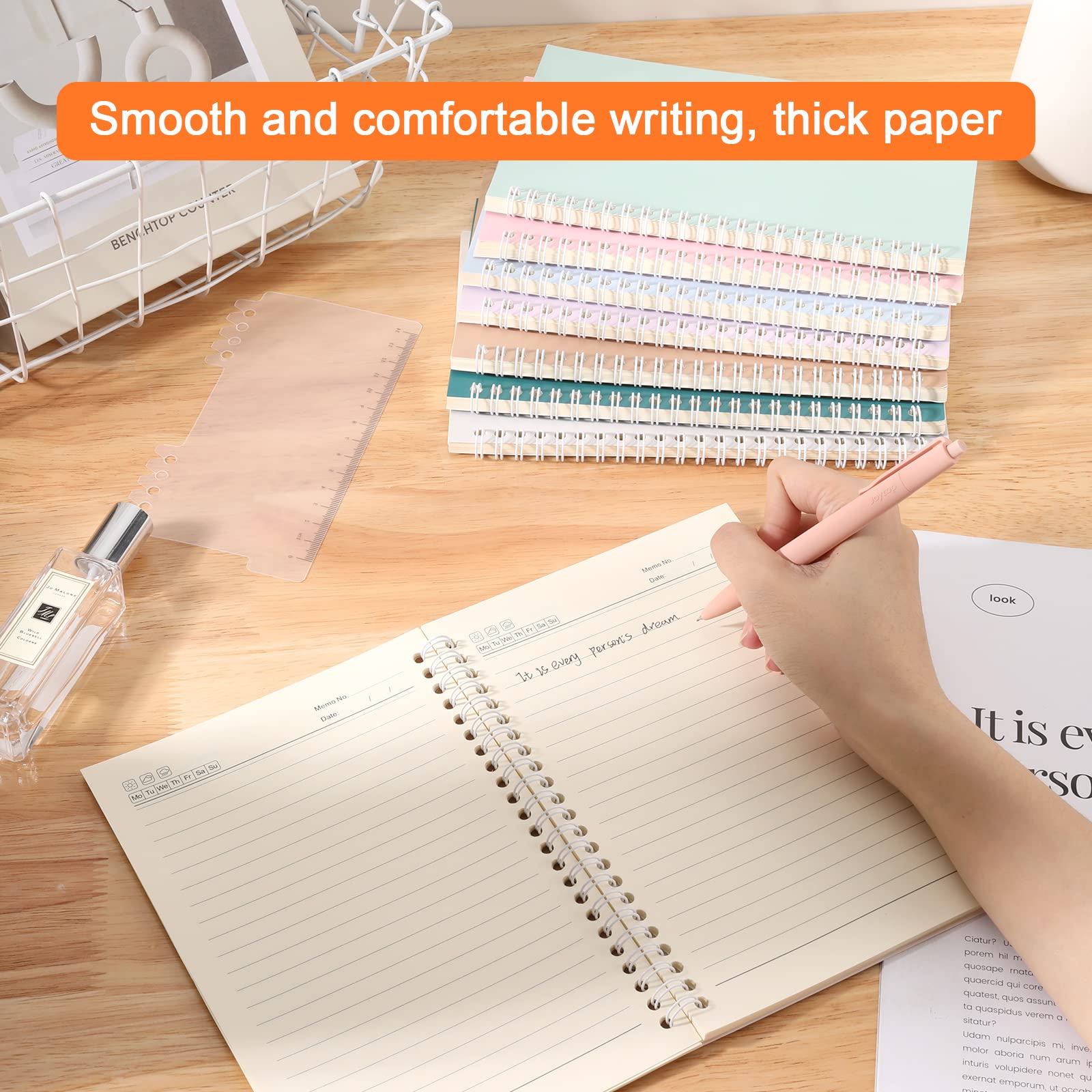 48 Pack A5 Spiral Notebook College Ruled Spiral Bulk, 100 Pages, 8.3 x 5.5 Inches