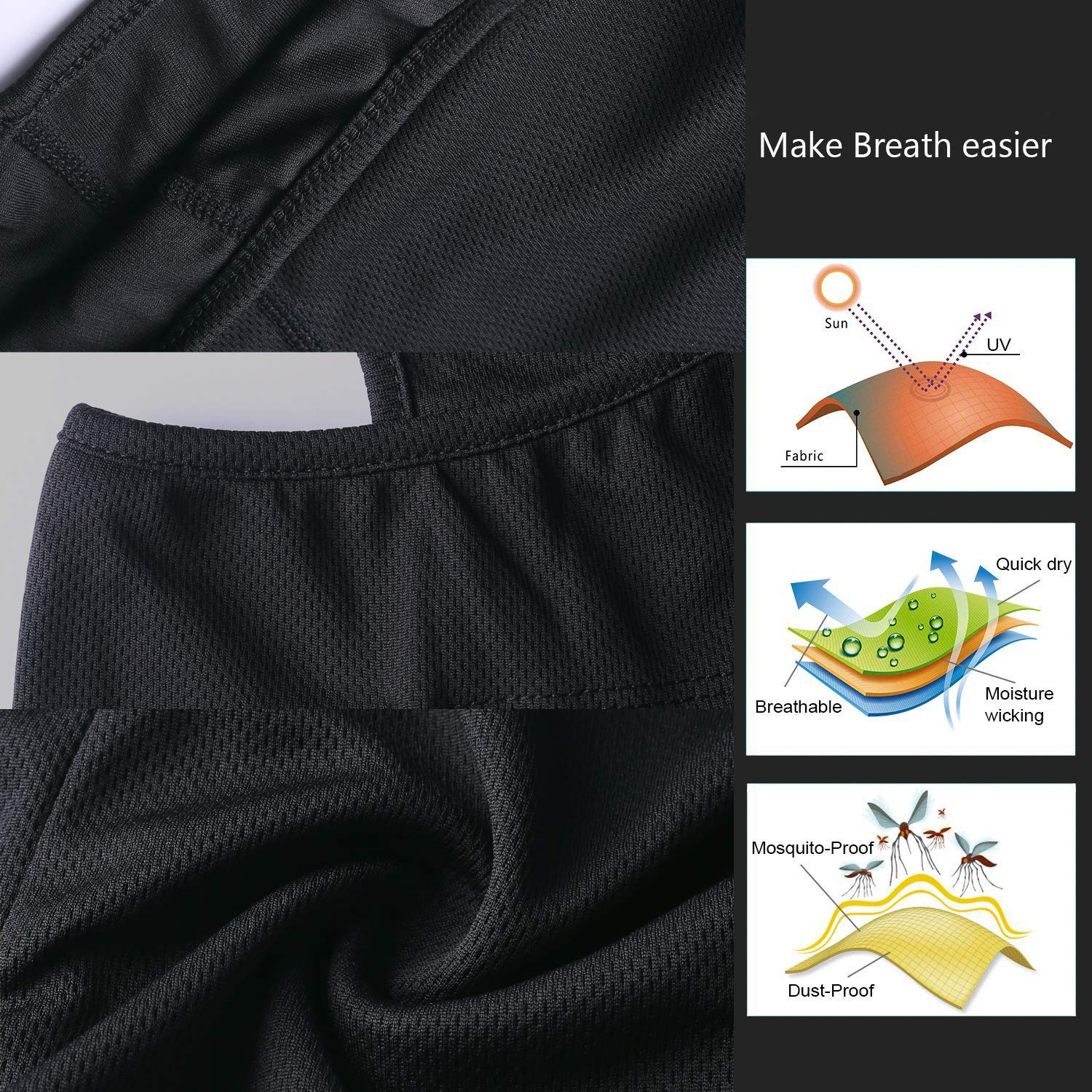 [1 PC] Face Mask Adjustable Windproof UV Protection Hood