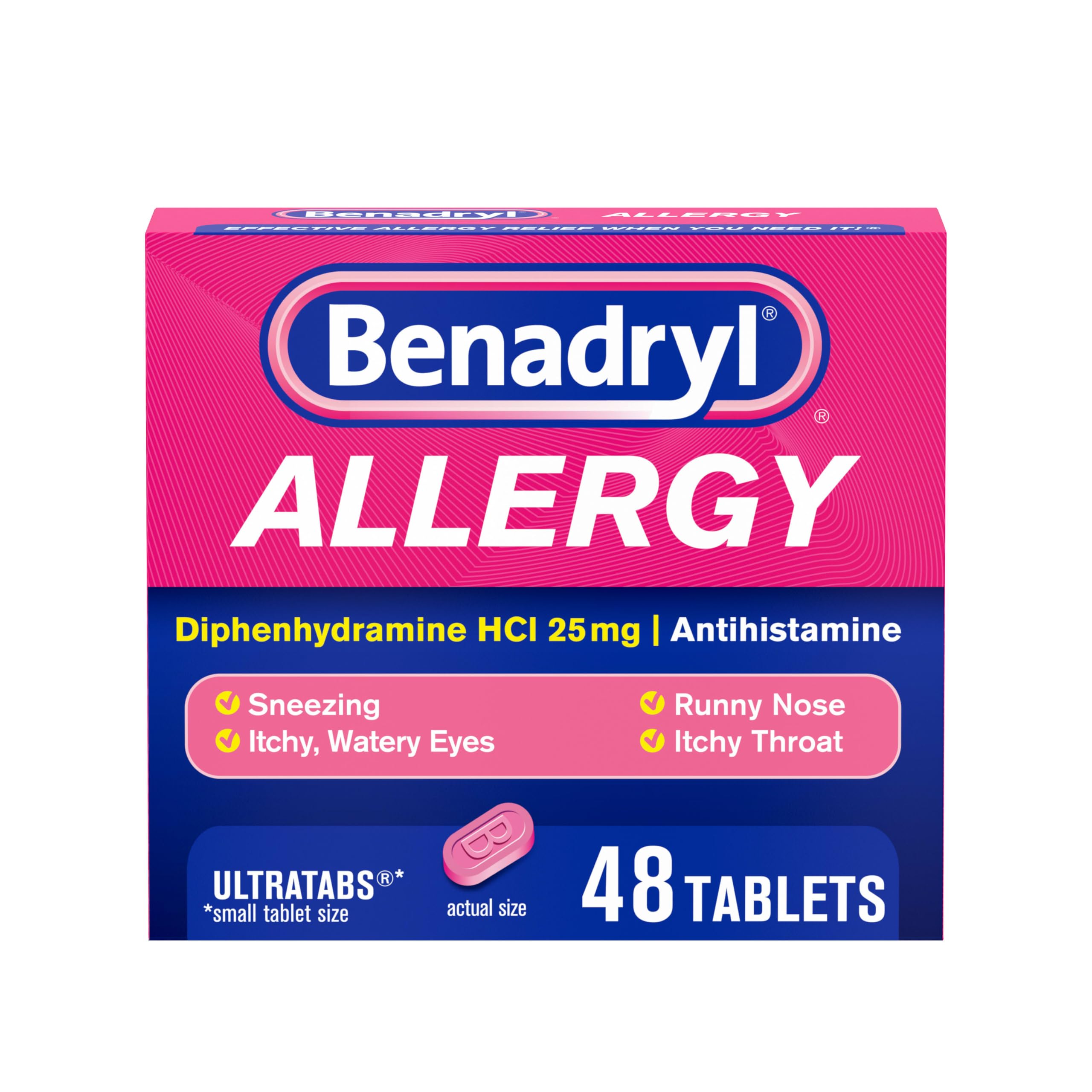 Benadryl Ultratabs Go Packs, Antihistamine Allergy Medicine Tablets
