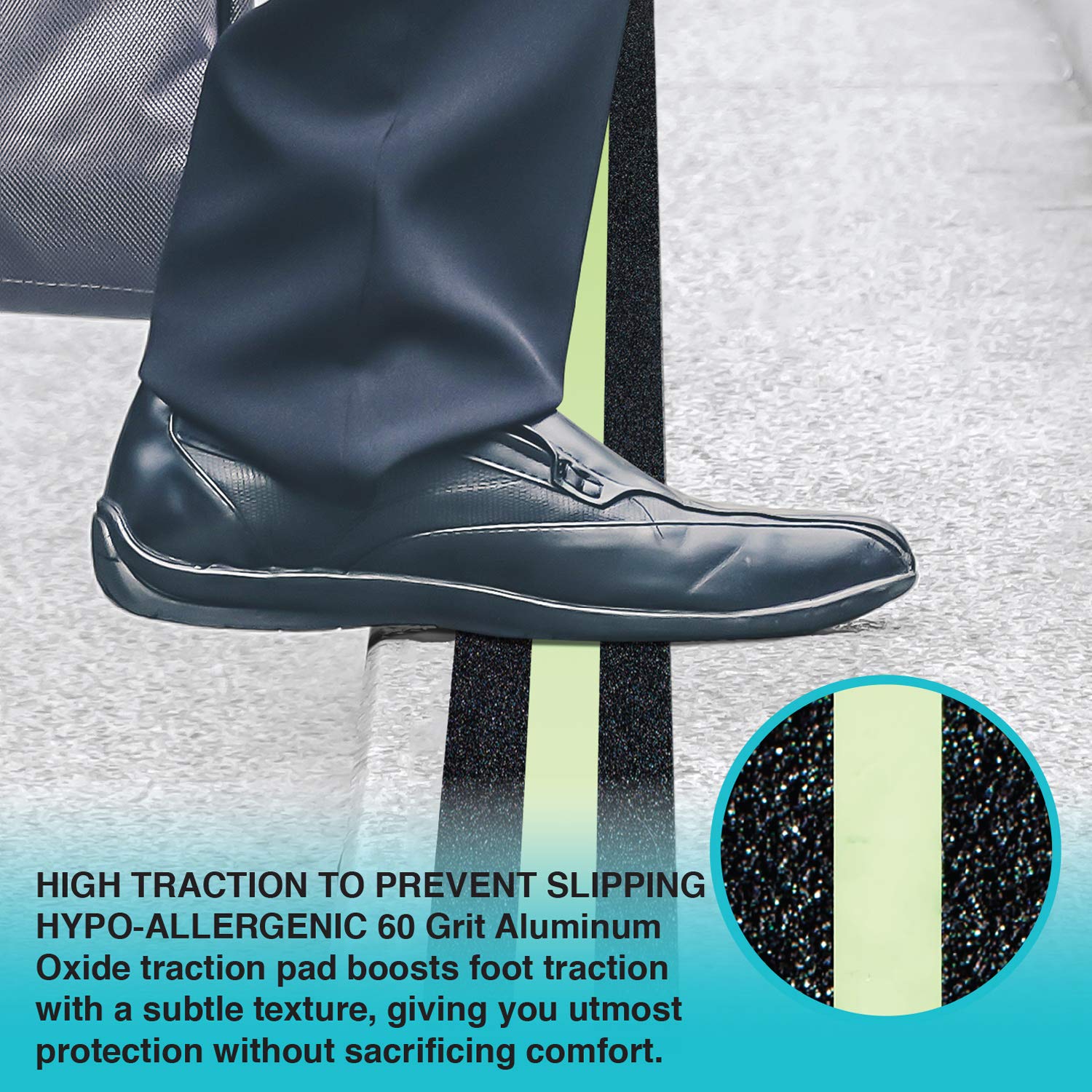 [12 Packs] Anti Slip Traction Treads Black, 2" X 12", Best Grip Tape, 80 Grit