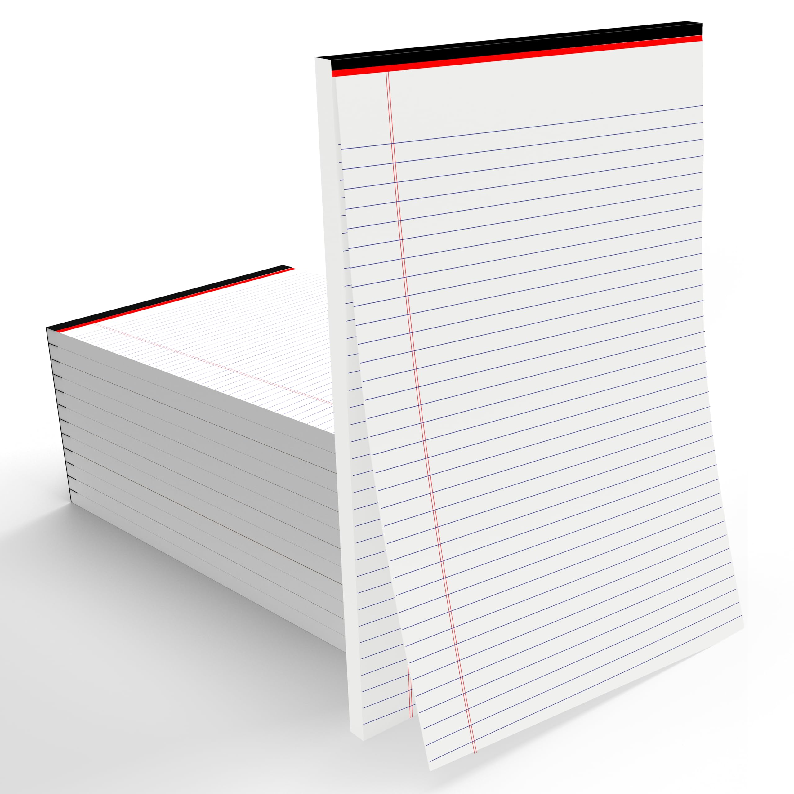 [12 / 48 / 72 Pack] E-CLIPS Legal Pads, Note Pads 8.5" x 11", 50 Sheets