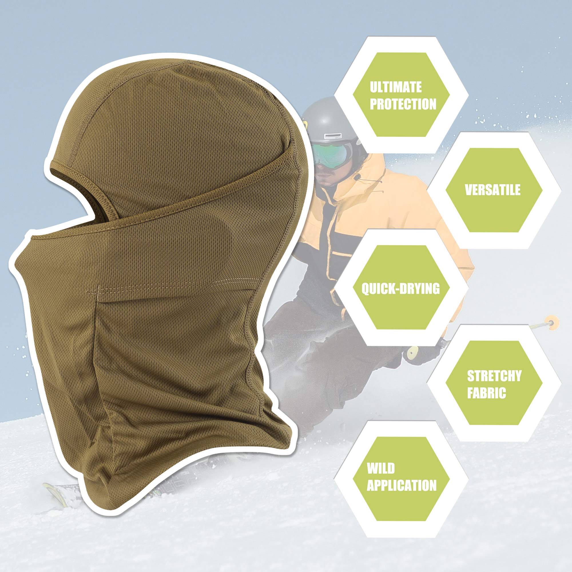 [1 PC] Face Mask Adjustable Windproof UV Protection Hood
