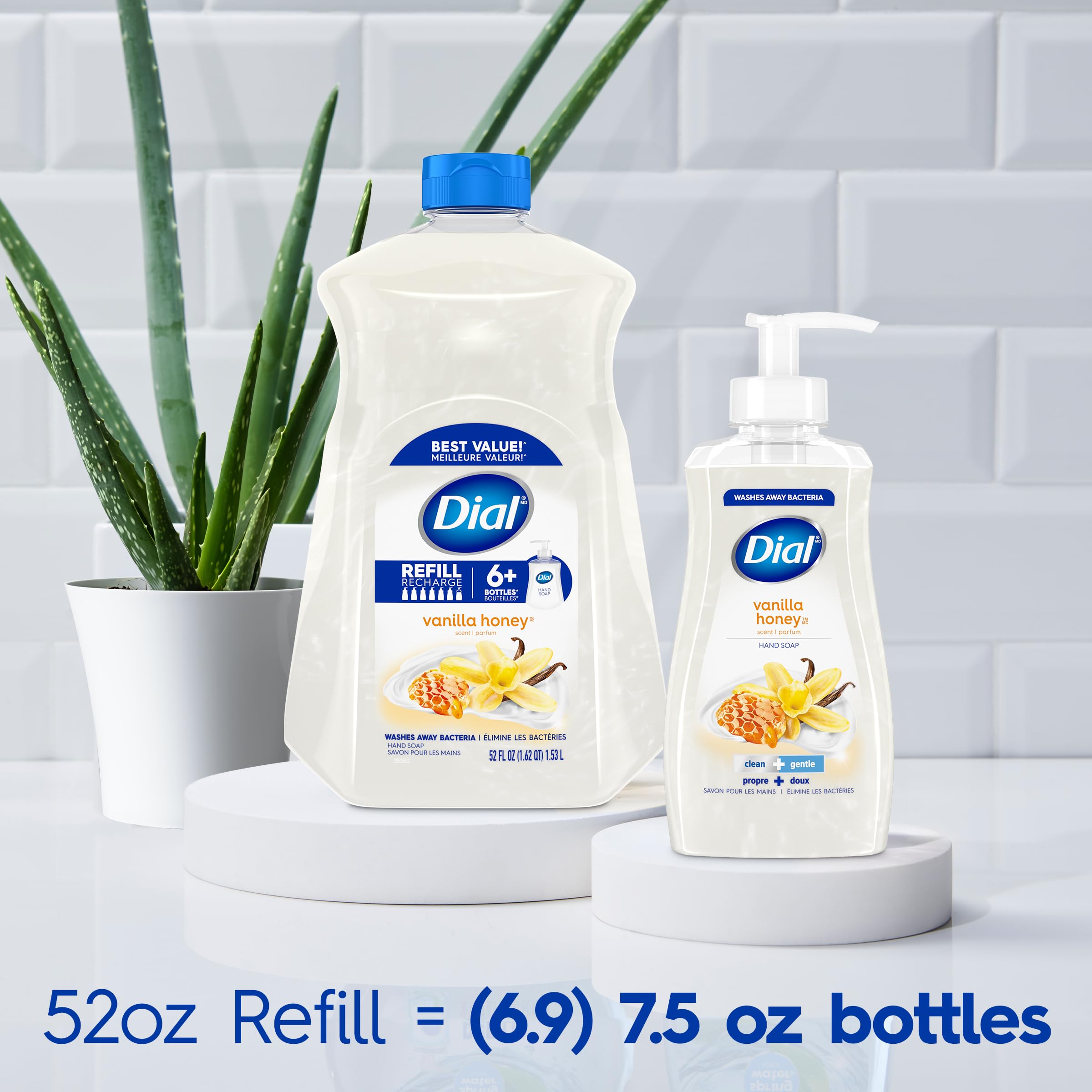 Dial Liquid Hand Soap Refill, 52 Fluid Oz (Pack of 3)