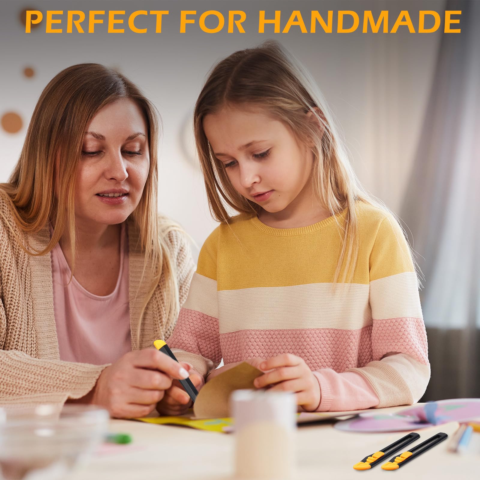 300 Pcs Box Cutters Retractable Utility Knife 9mm Wide Blade Cutter