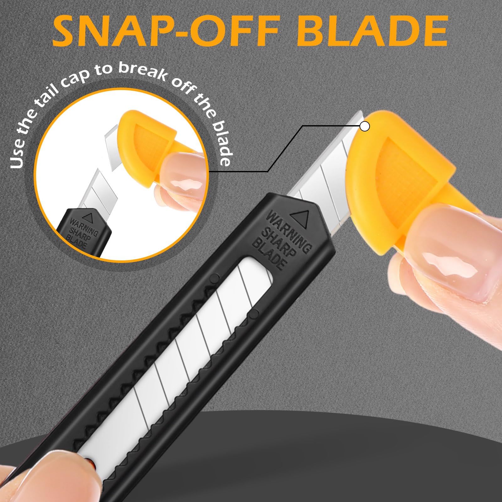 300 Pcs Box Cutters Retractable Utility Knife 9mm Wide Blade Cutter