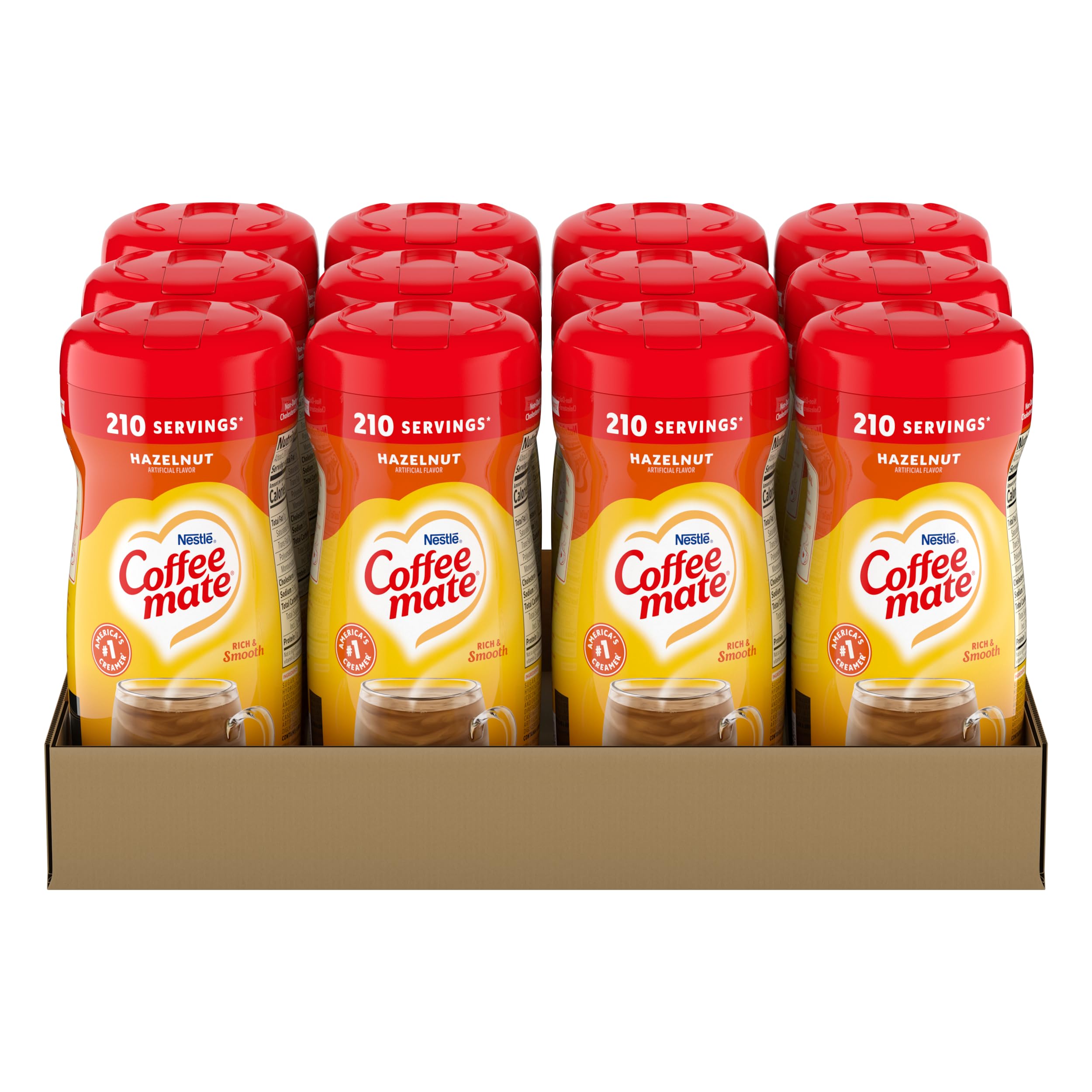 [12 Packs] Nestle Coffee Mate Creamer, Non Dairy Powder Creamer, 15 Ounces