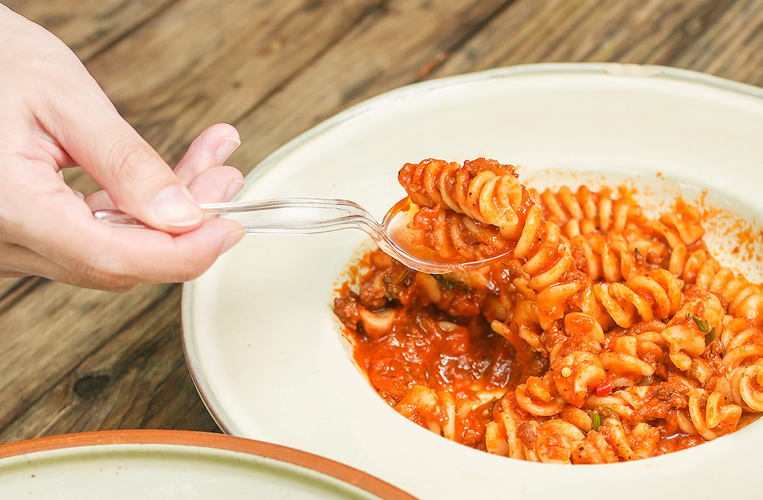 [100 PCS] Clear BPA FREE Plastic Spoons, Heavyweight