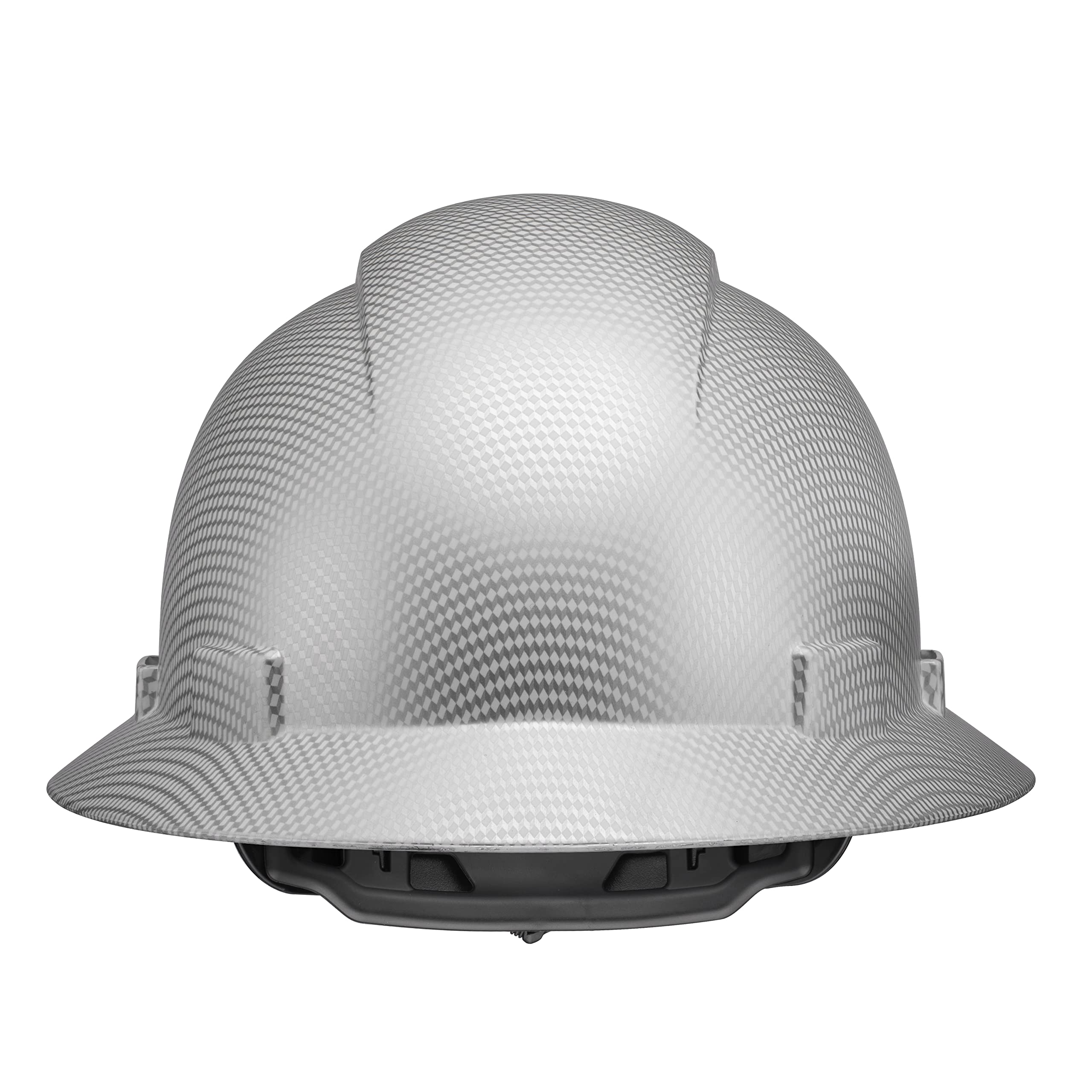 [1 PC] Full Brim Vented Carbon Fiber Matte Finish OSHA Hard Hat with 6-Point Suspension