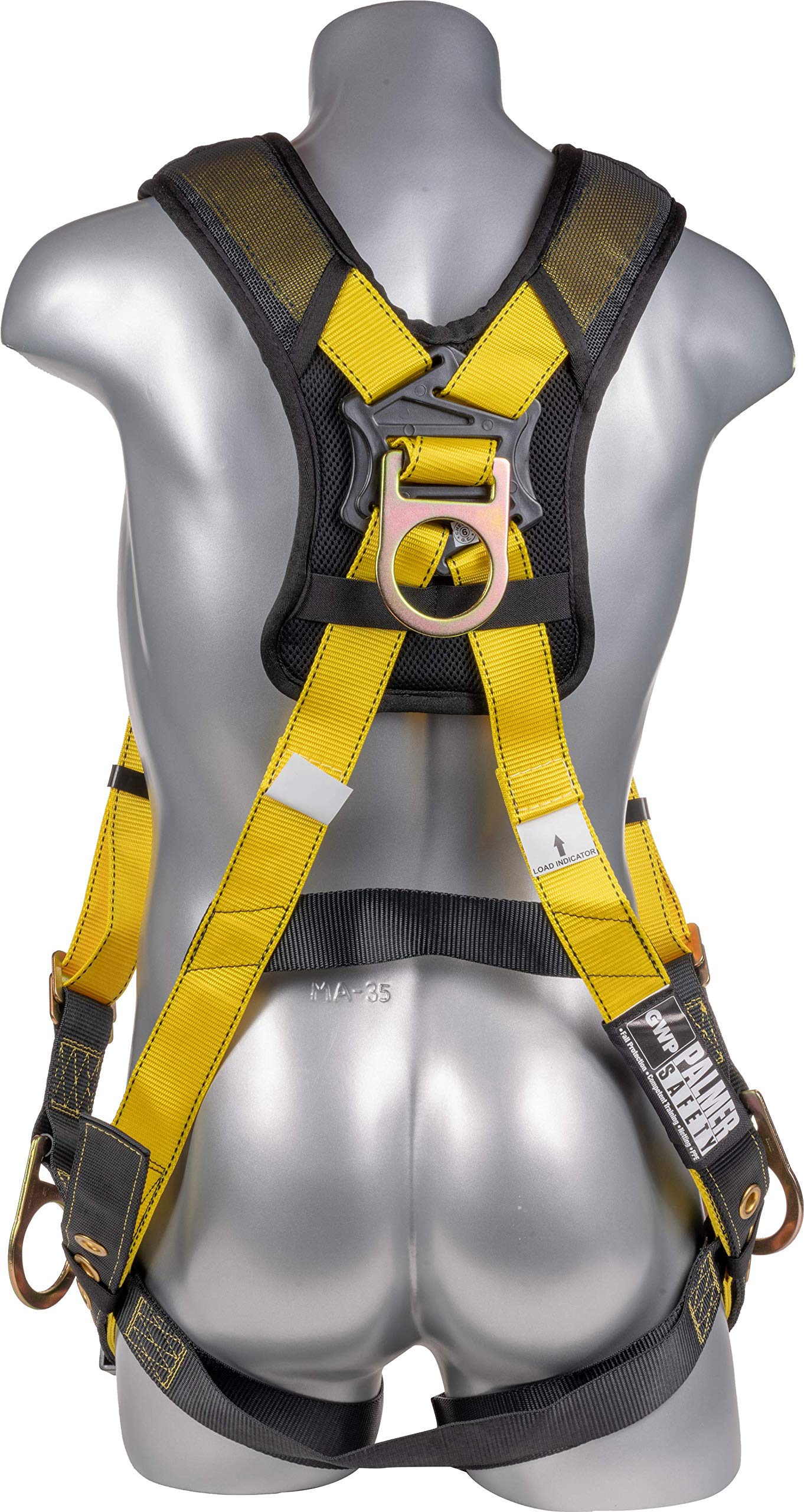 [1 Pack] Fall Protection 5pt Safety Harness w/ OSHA ANSI Compliant Personal Equipment