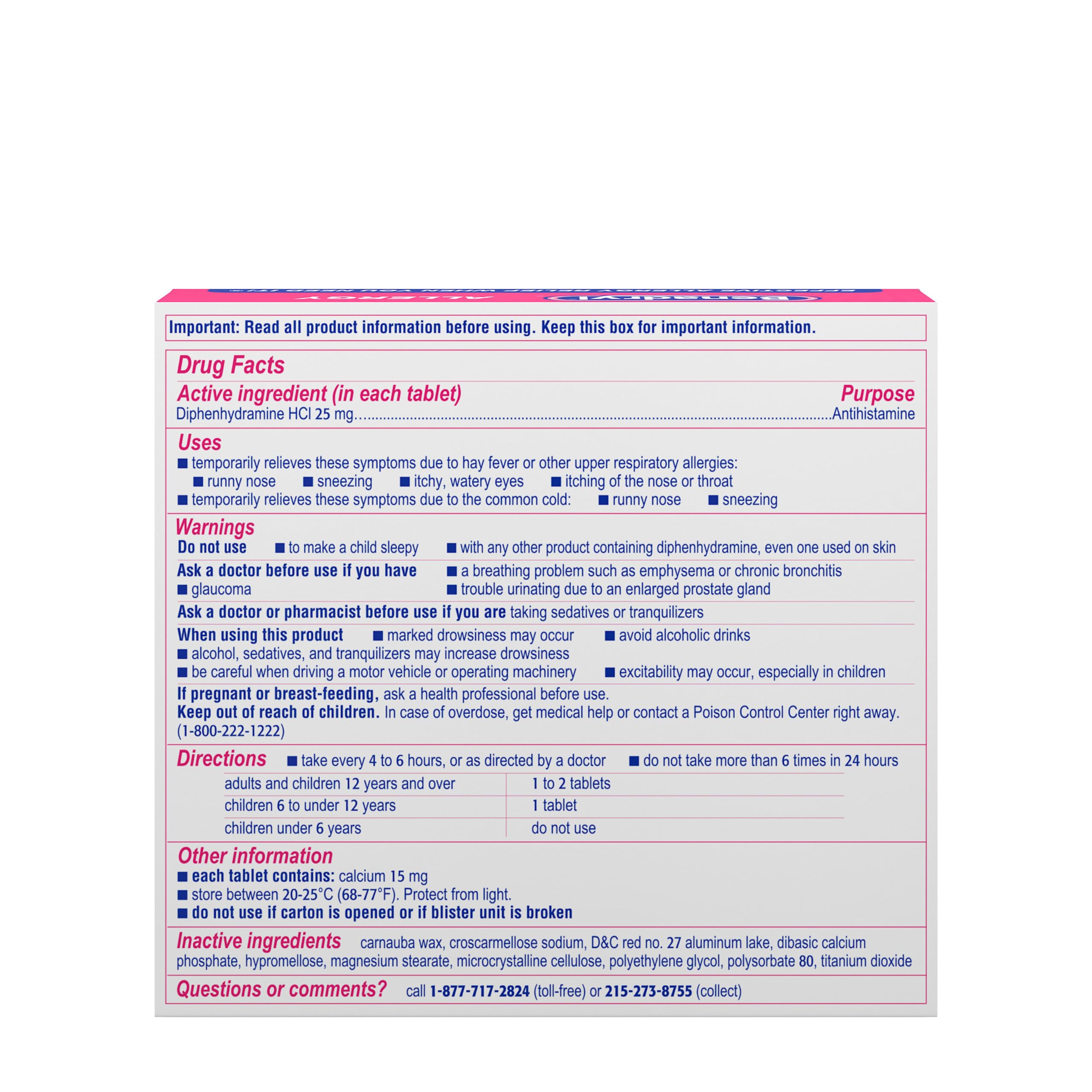 Benadryl Ultratabs Go Packs, Antihistamine Allergy Medicine Tablets