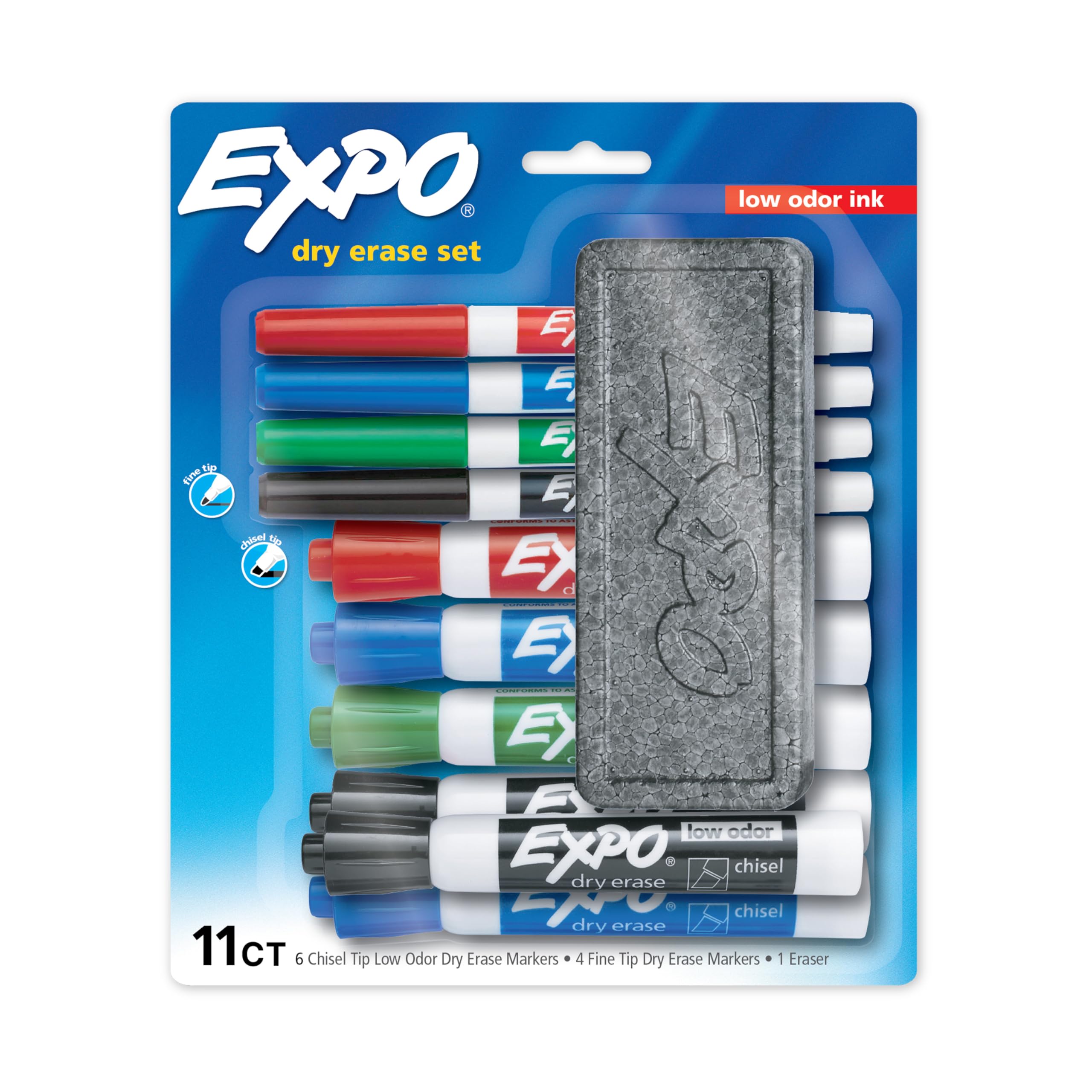 [6 / 7 / 11 CT] Low Odor Dry Erase Marker Set