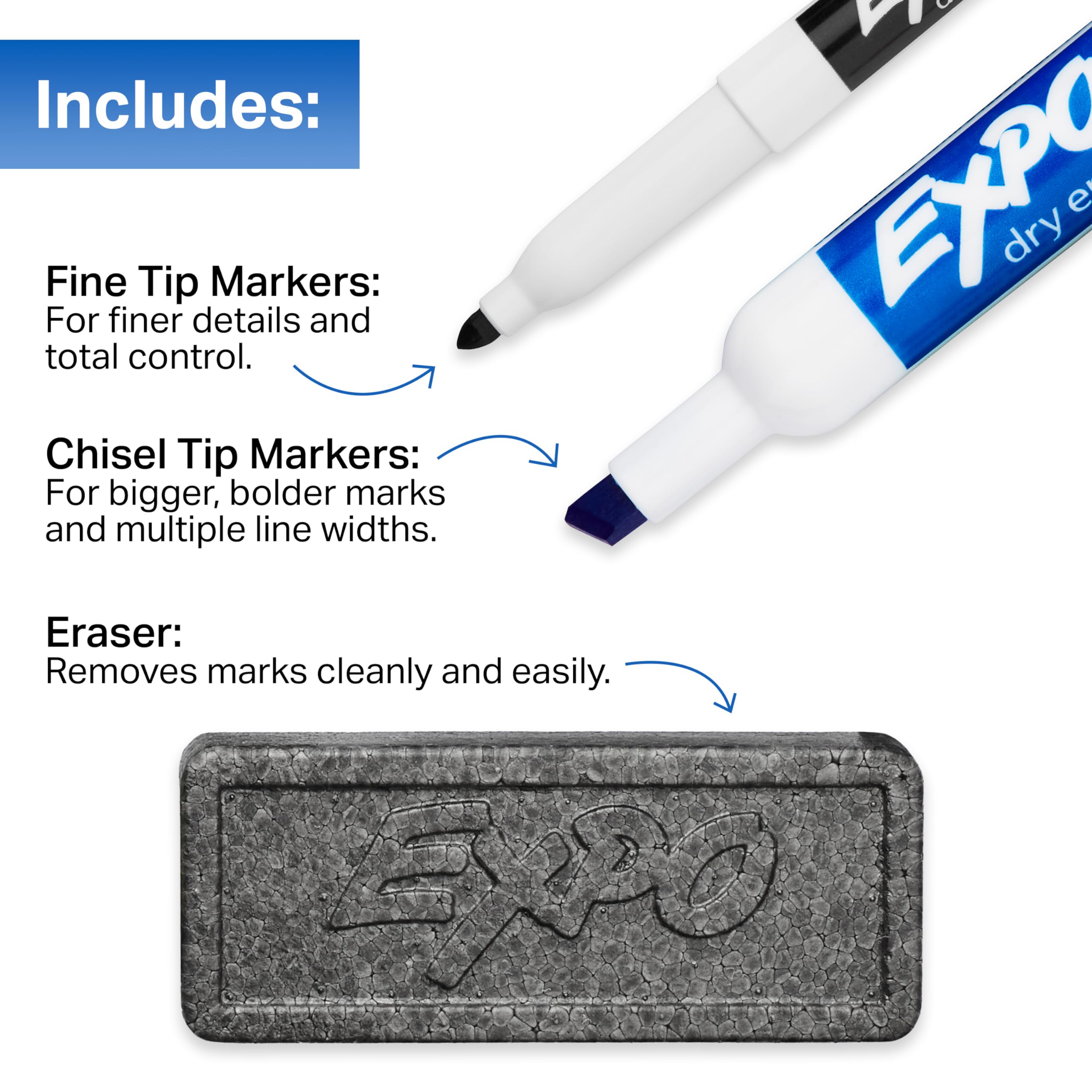 [6 / 7 / 11 CT] Low Odor Dry Erase Marker Set