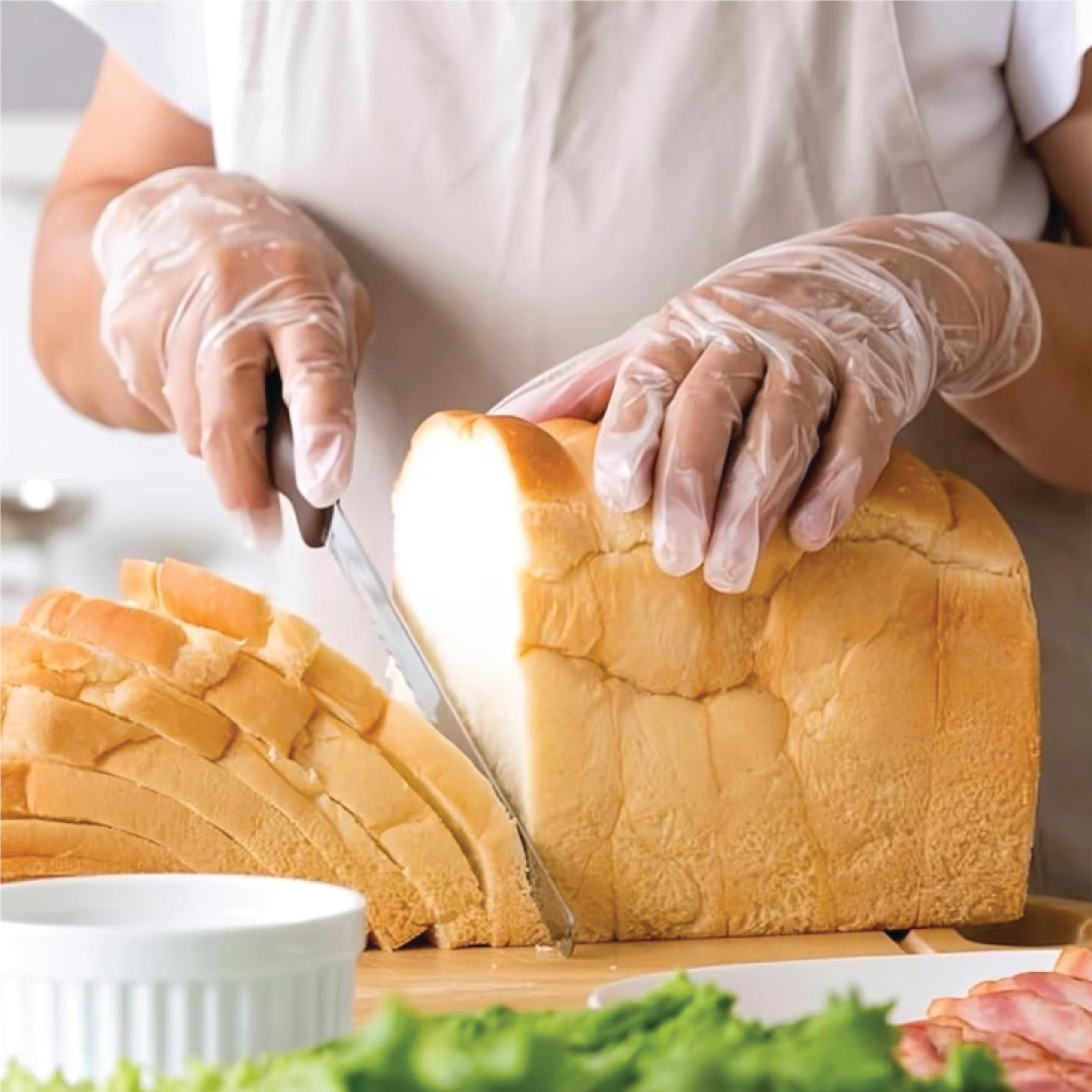 [100 PCS] Professional Collection Disposable Vinyl Gloves, Clear