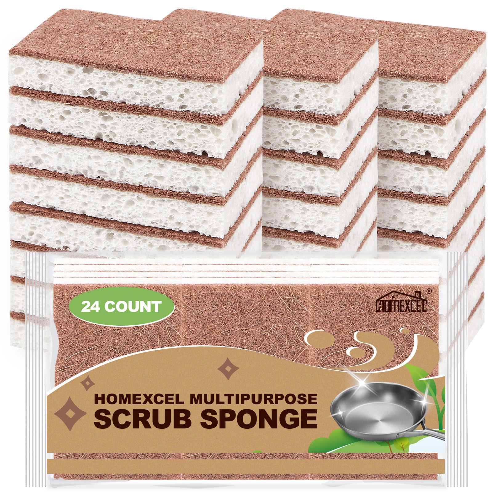 Heavy Duty Scrub Sponges Kitchen 12pcs/24pcs