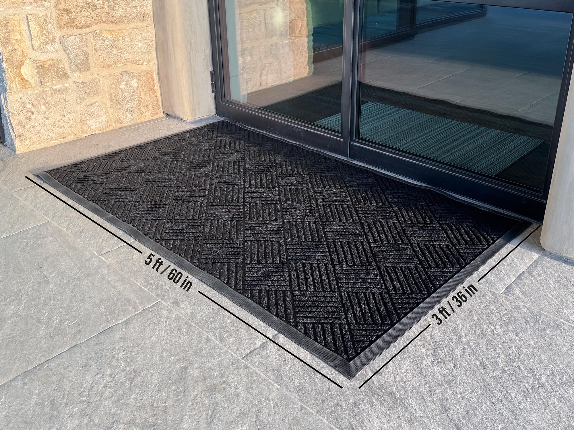 Doormats Black Door Mat 3x5 Rug Front Door Mat