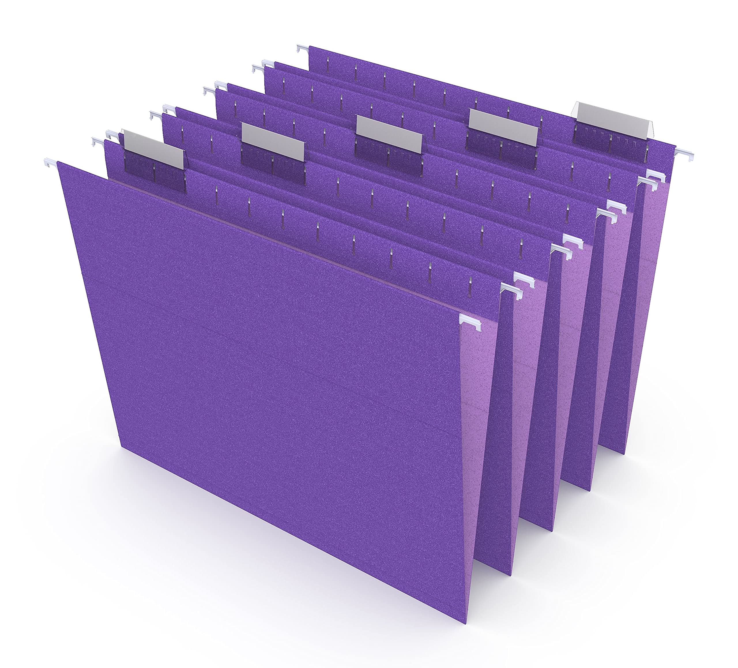 [25 Pack] Staples 419200 Hanging File Folders 5 Tab Letter Size Purple 25/Box (419200)