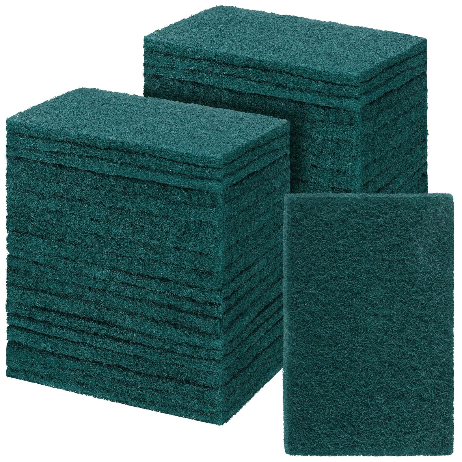 Heavy Duty Scouring Pads Non Scratch, 4.3 x 3 x 0.3 in (50 / 100 / 150 / 200 Pcs )