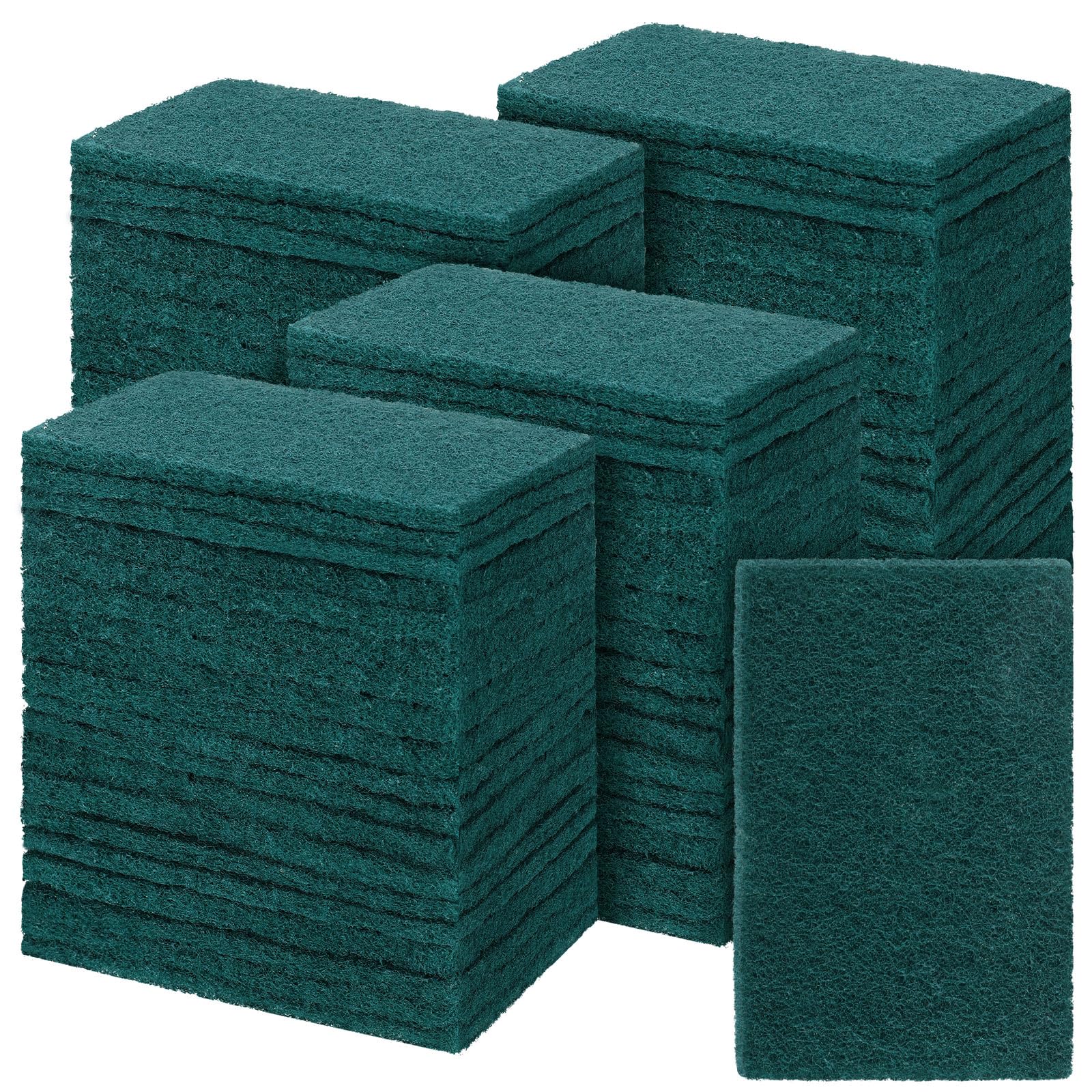 Heavy Duty Scouring Pads Non Scratch, 4.3 x 3 x 0.3 in (50 / 100 / 150 / 200 Pcs )