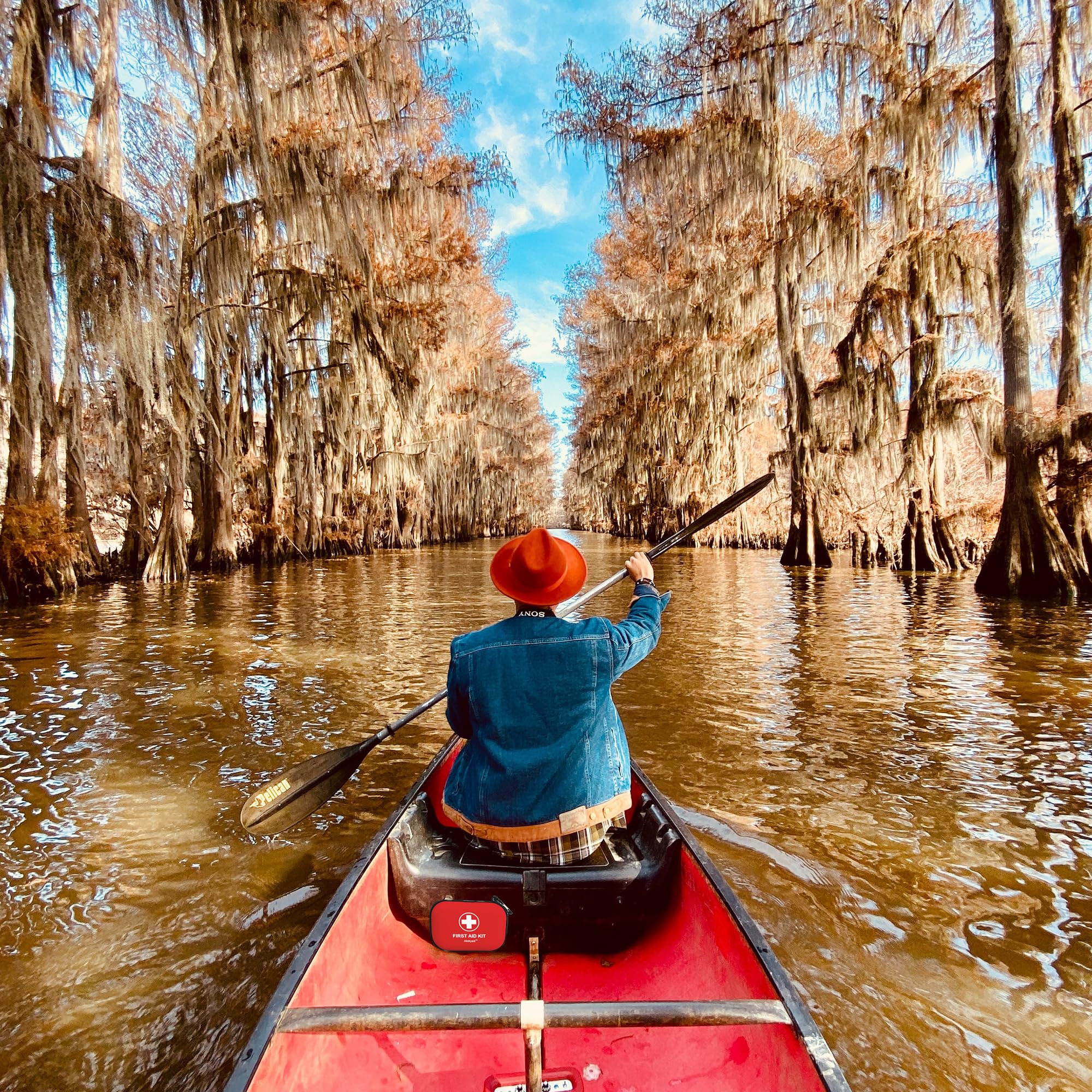 Mini First Aid Kit - 120 Piece Small Waterproof Hard Shell Medical Kit