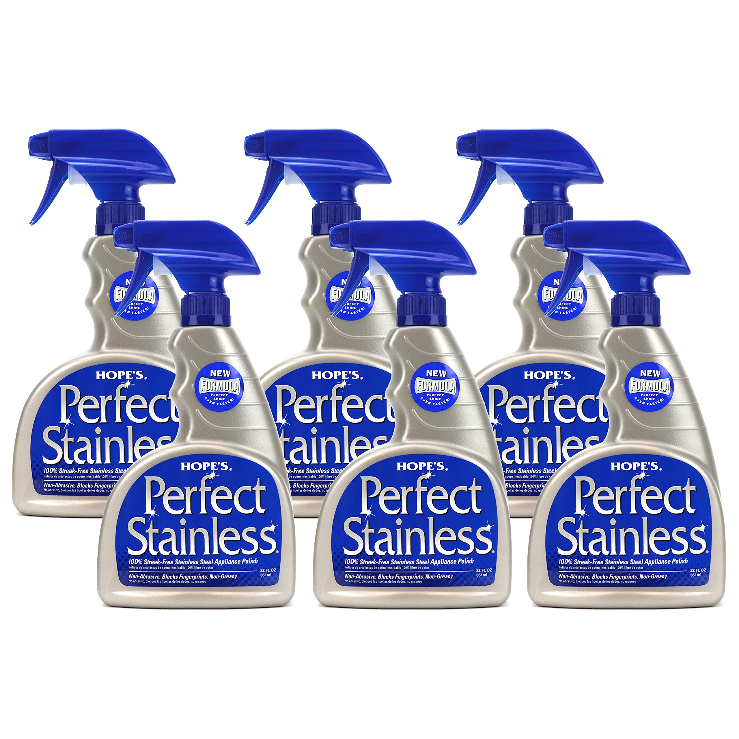 HOPE'S Perfect Stainless Steel Cleaner, 22-Ounce, Streak-Free Self-Polishing Formula