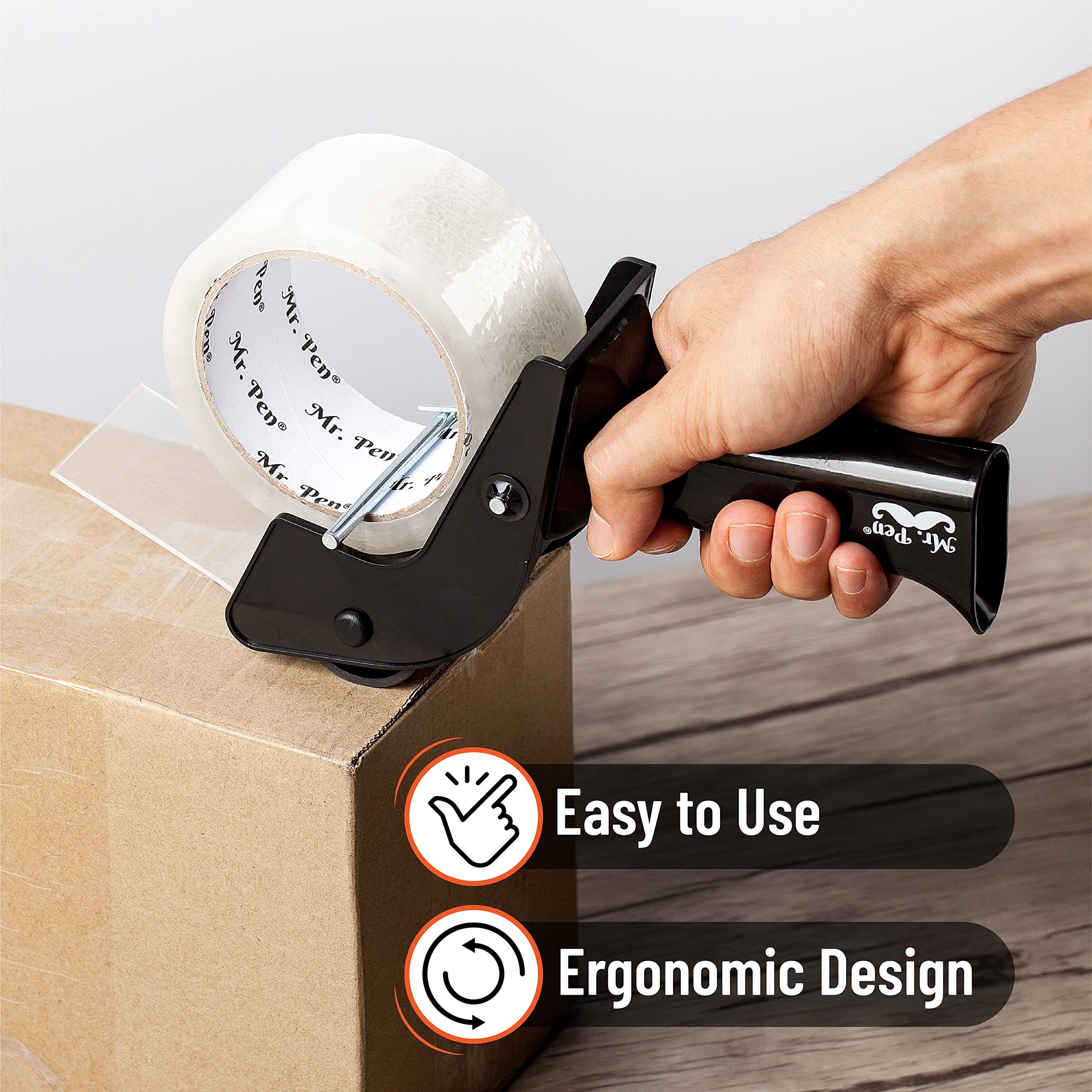 Packing Tape Dispenser Gun, Tape Gun with a 2 Inch Roll of Tape