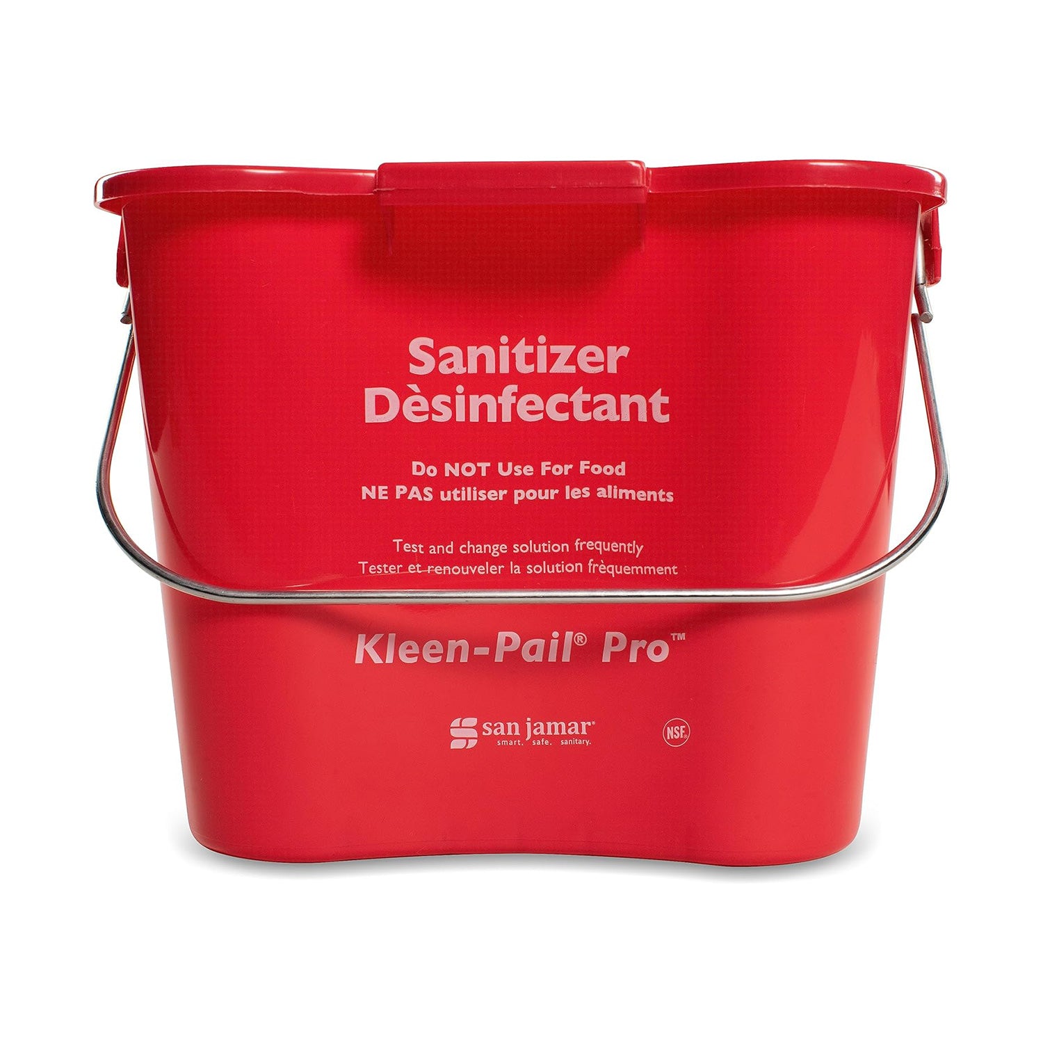 Pro Sanitizer Pail Cleaning Bucket with Bail Handle, Plastic, 3 Quarts / 6 Quarts
