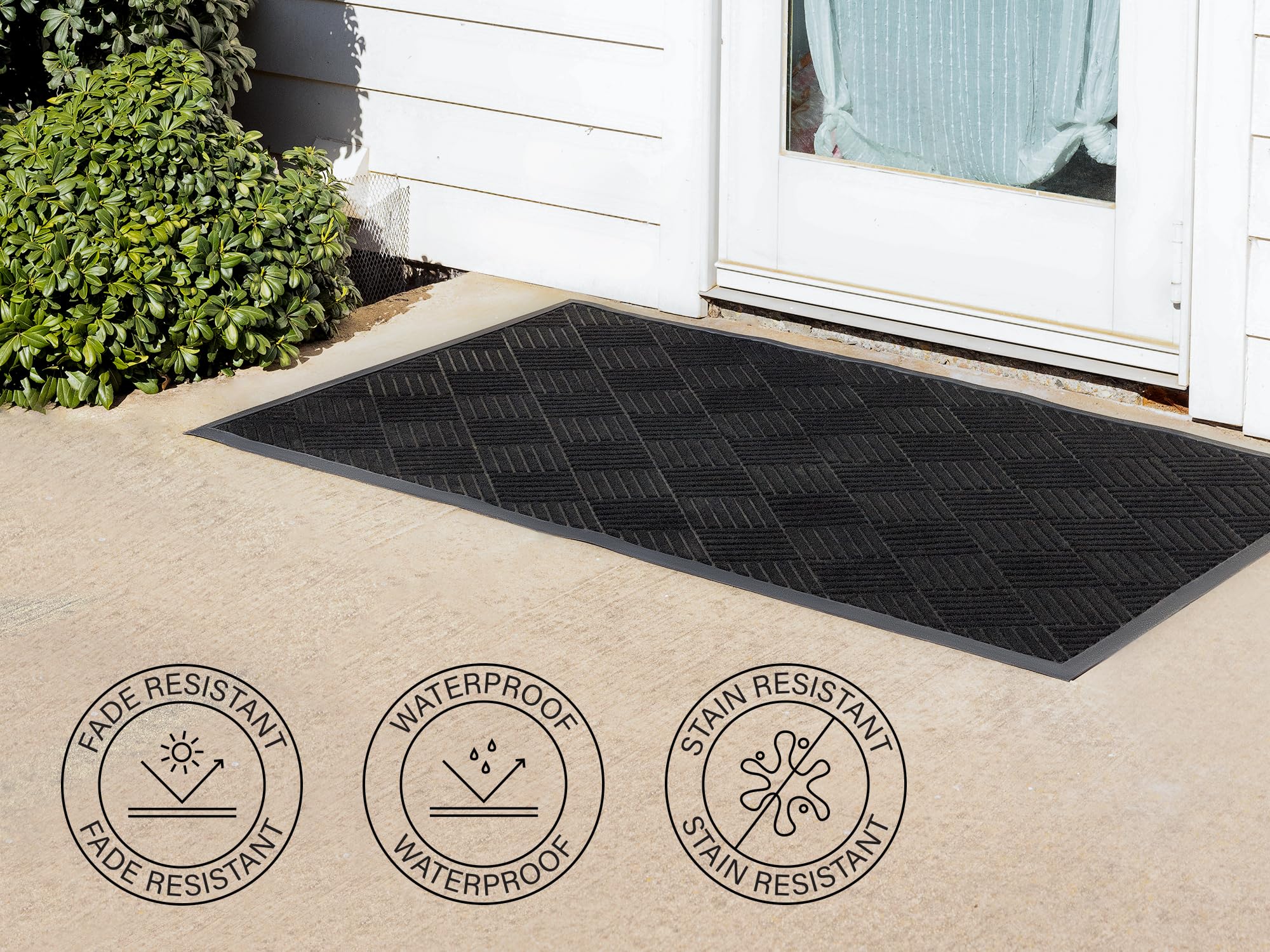 Doormats Black Door Mat 3x5 Rug Front Door Mat