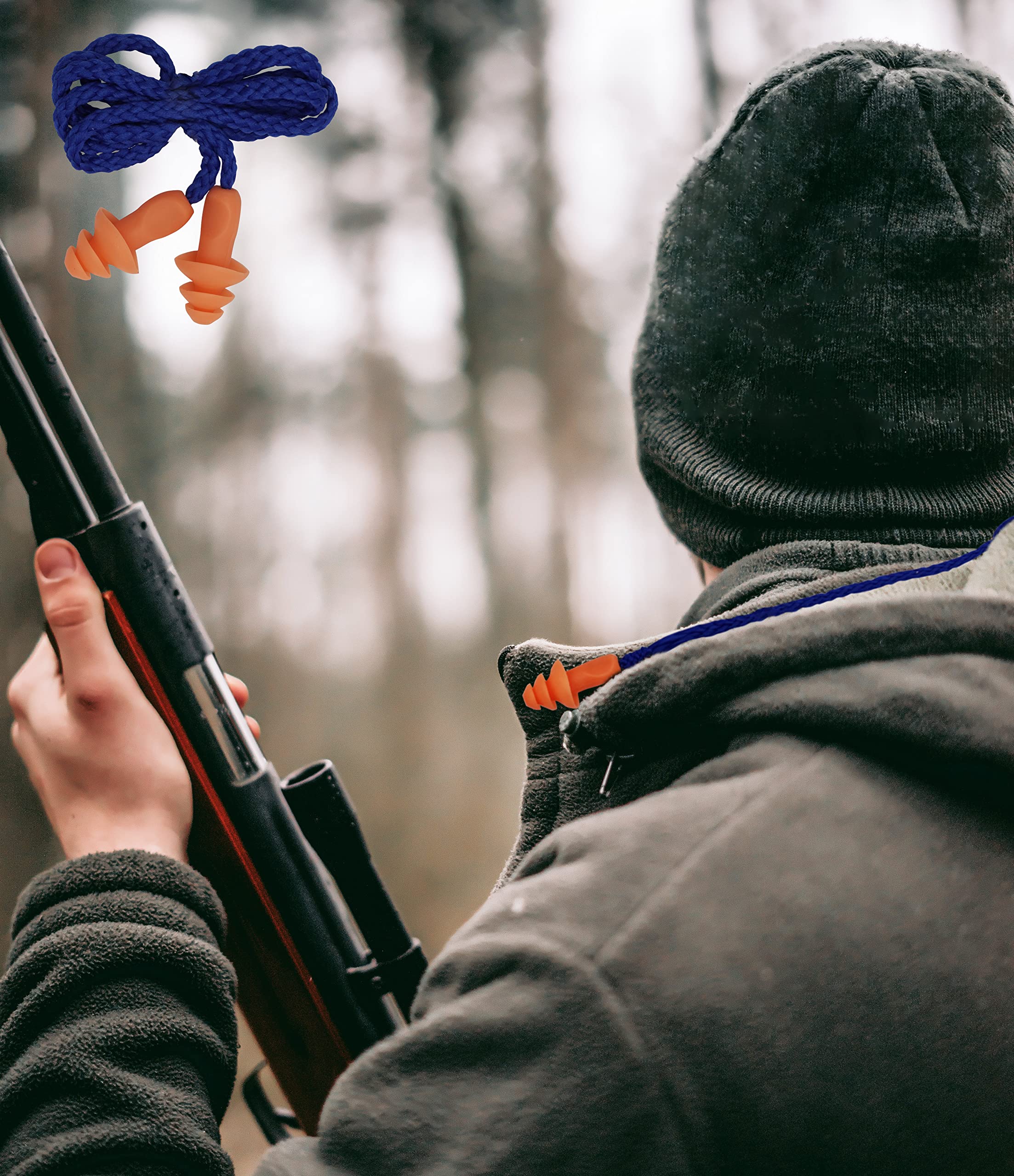 [10 / 50 Pairs] Corded Reusable Ear Plugs for Ear Protection