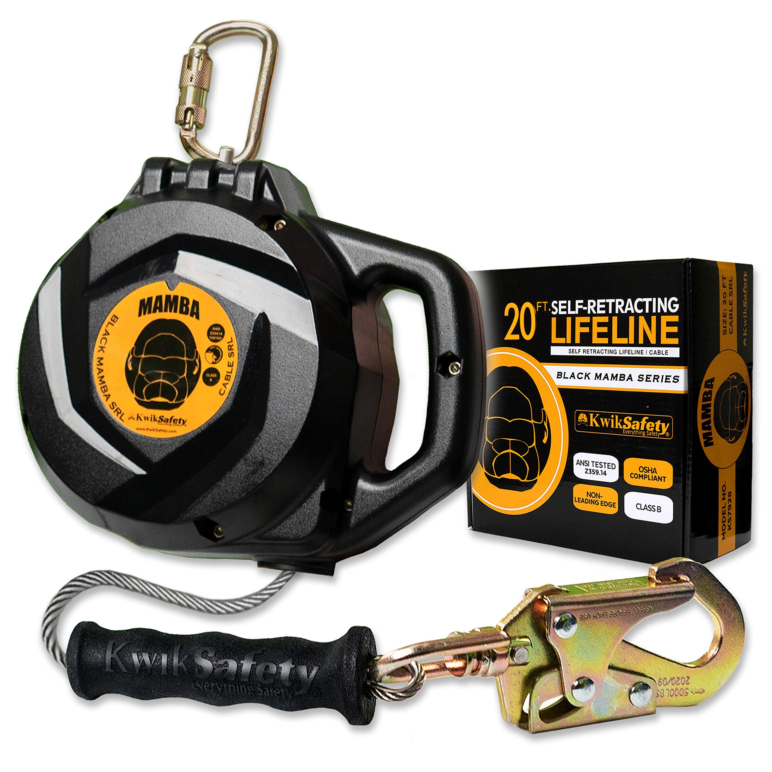 [20FT / 33FT] Self Retracting Lifeline Class B Cable SRL ANSI OSHA