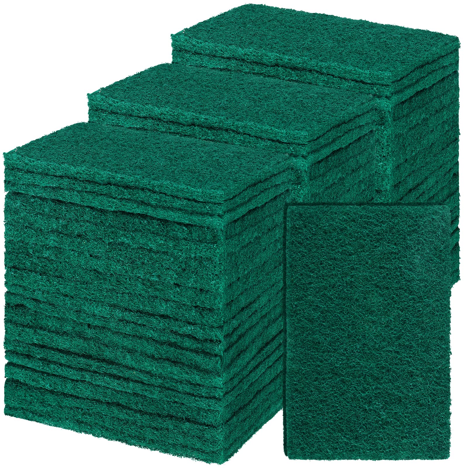 Heavy Duty Scouring Pads Non Scratch, 4.3 x 3 x 0.3 in (50 / 100 / 150 / 200 Pcs )