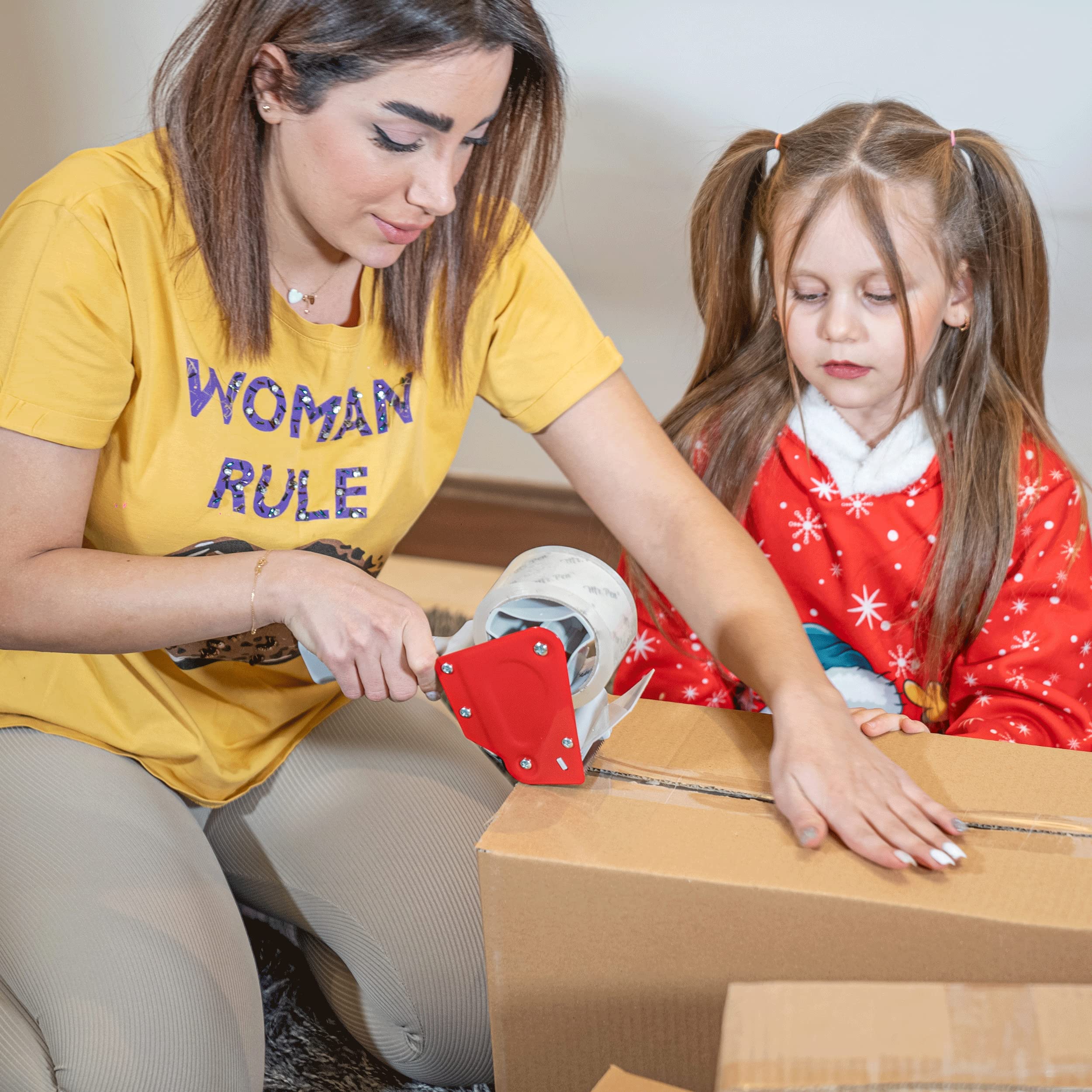 Packing Tape Dispenser Gun, Tape Gun with a 2 Inch Roll of Tape