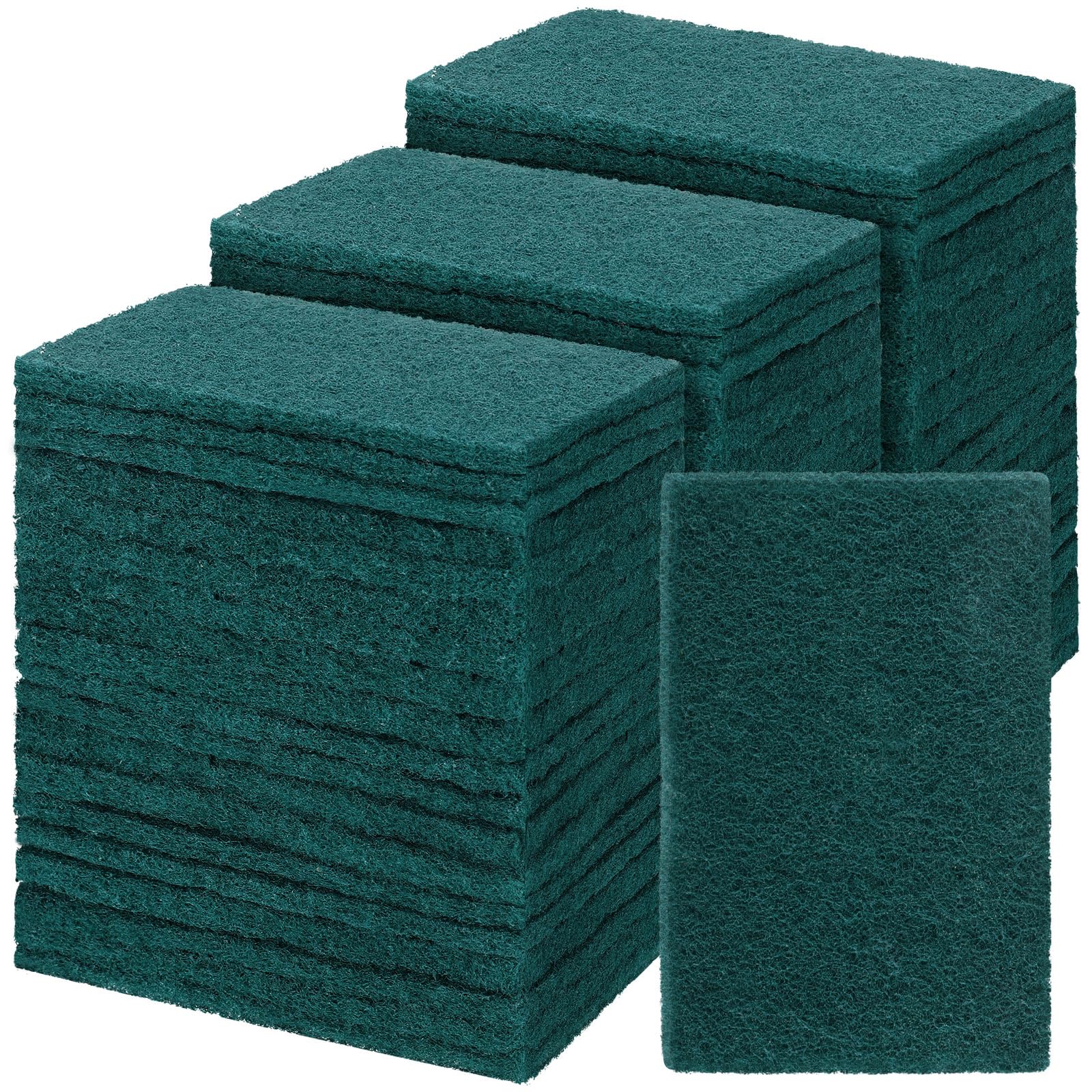 Heavy Duty Scouring Pads Non Scratch, 4.3 x 3 x 0.3 in (50 / 100 / 150 / 200 Pcs )