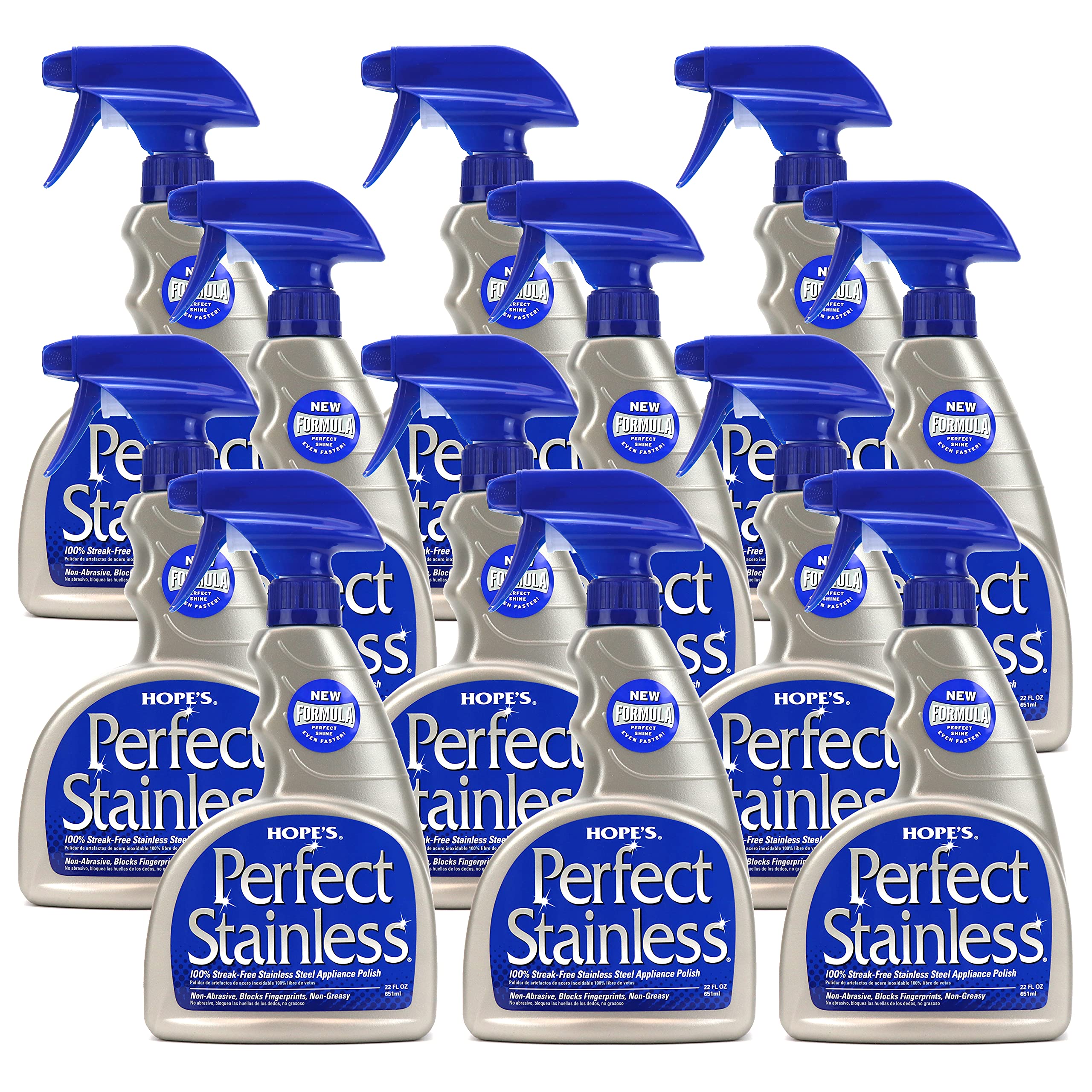 HOPE'S Perfect Stainless Steel Cleaner, 22-Ounce, Streak-Free Self-Polishing Formula