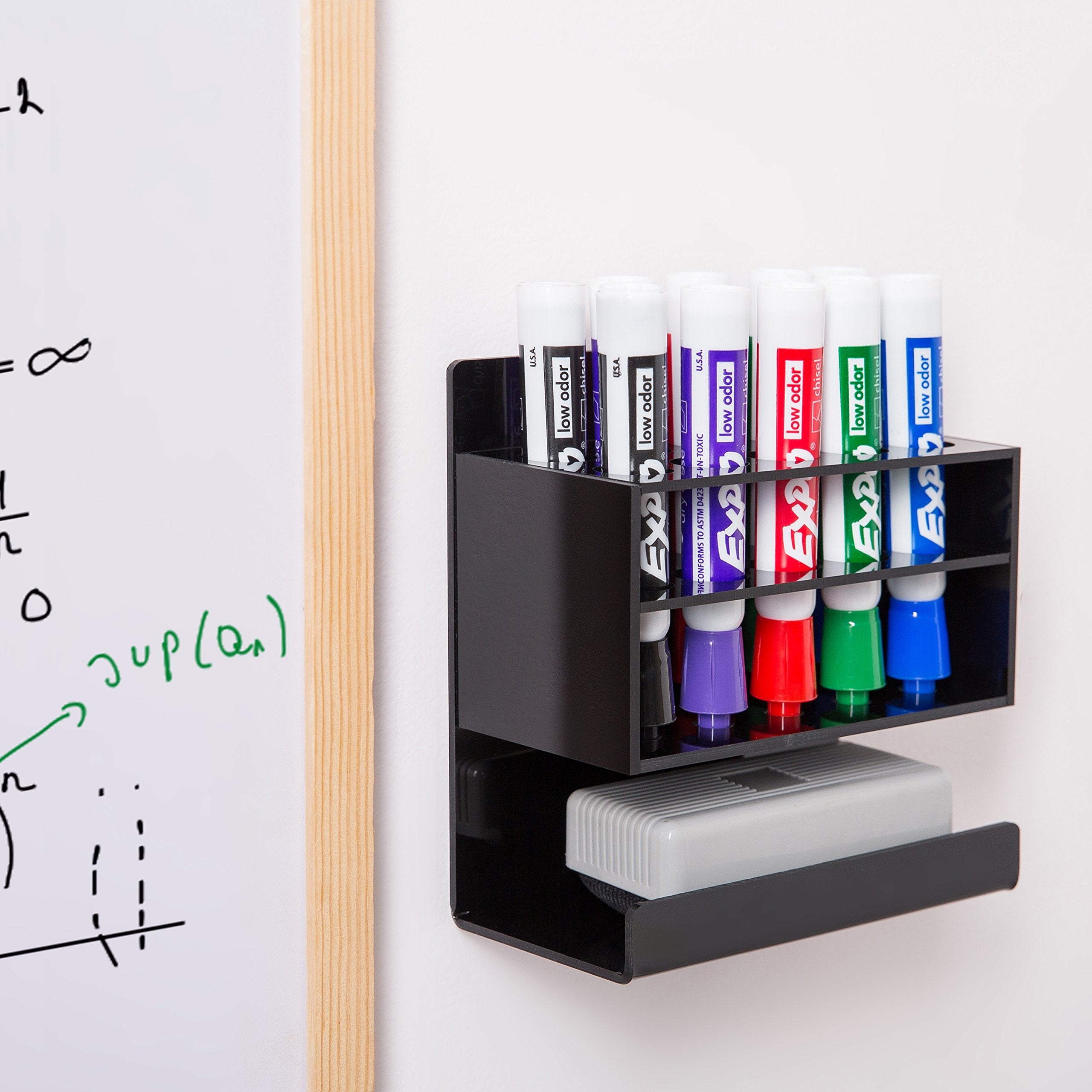 [1 / 2 Pack] Wall Mounted Dry Erase Whiteboard Marker Holder Stand